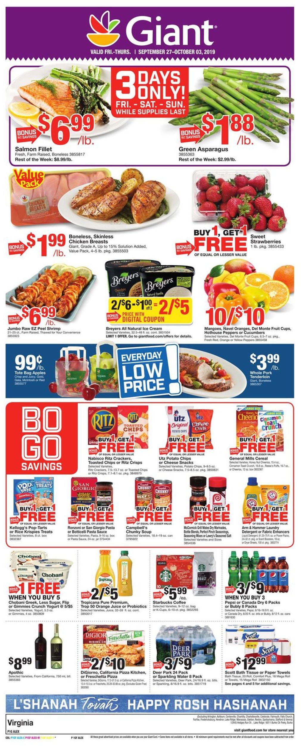 Giant Food Weekly Ad Circular - valid 09/27-10/03/2019