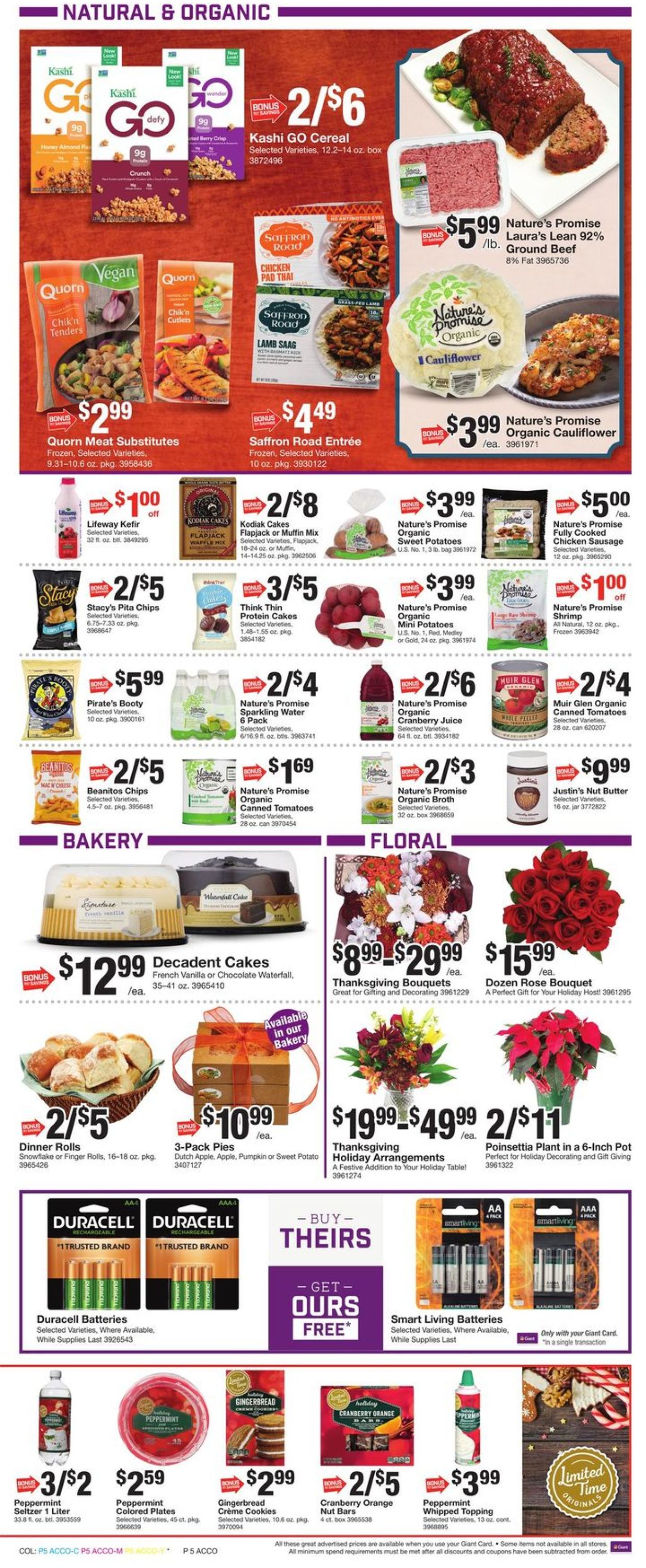 Giant Food - Thanksgiving Ad 2019 Weekly Ad Circular - valid 11/22-11/28/2019 (Page 8)