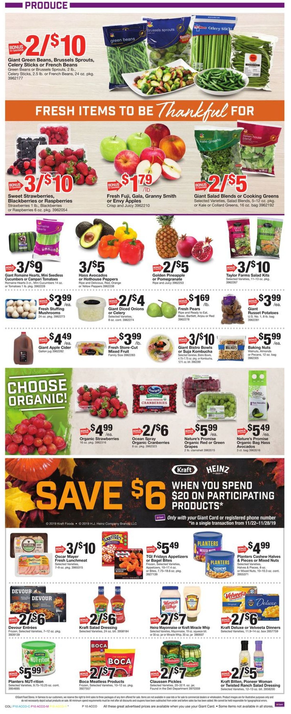 Giant Food - Thanksgiving Ad 2019 Weekly Ad Circular - valid 11/22-11/28/2019 (Page 15)