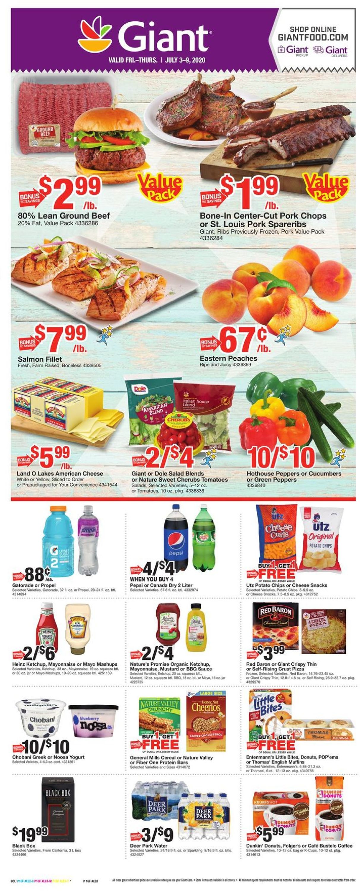 Giant Food Weekly Ad Circular - valid 07/03-07/09/2020