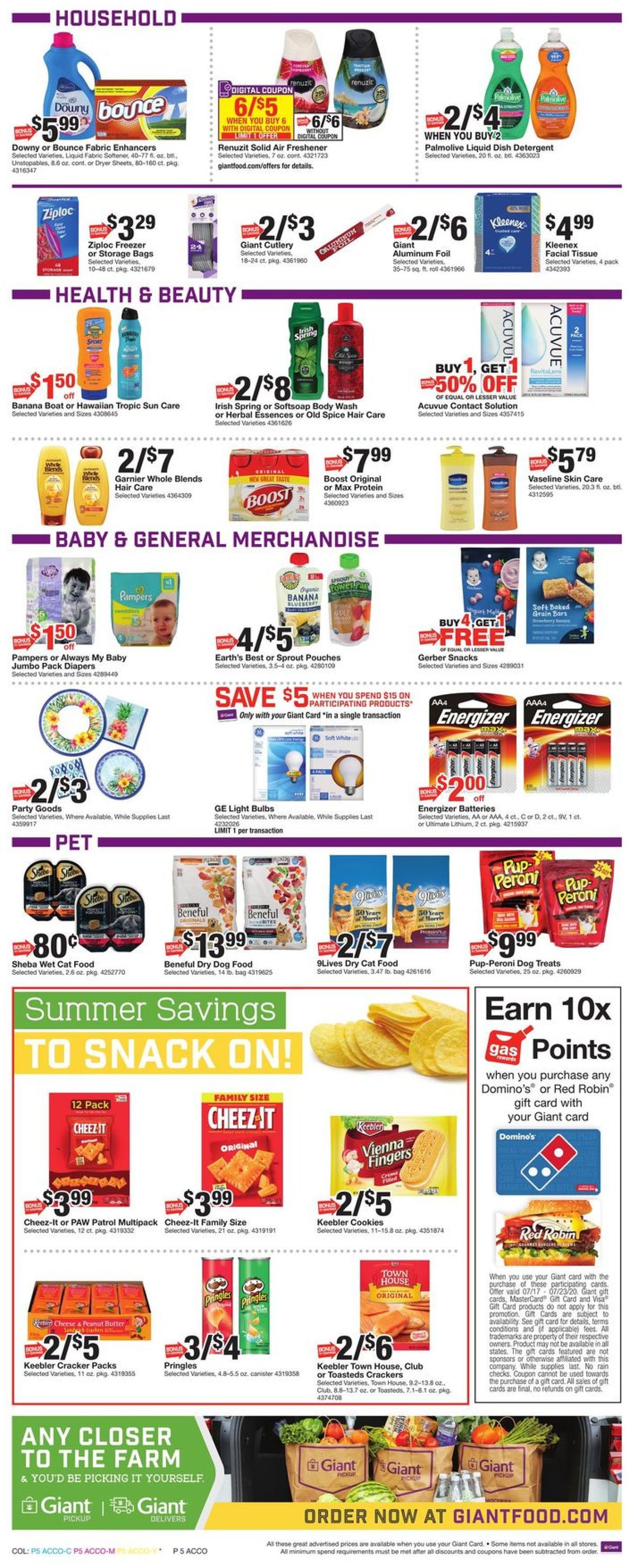 Giant Food Weekly Ad Circular - valid 07/17-07/23/2020 (Page 8)