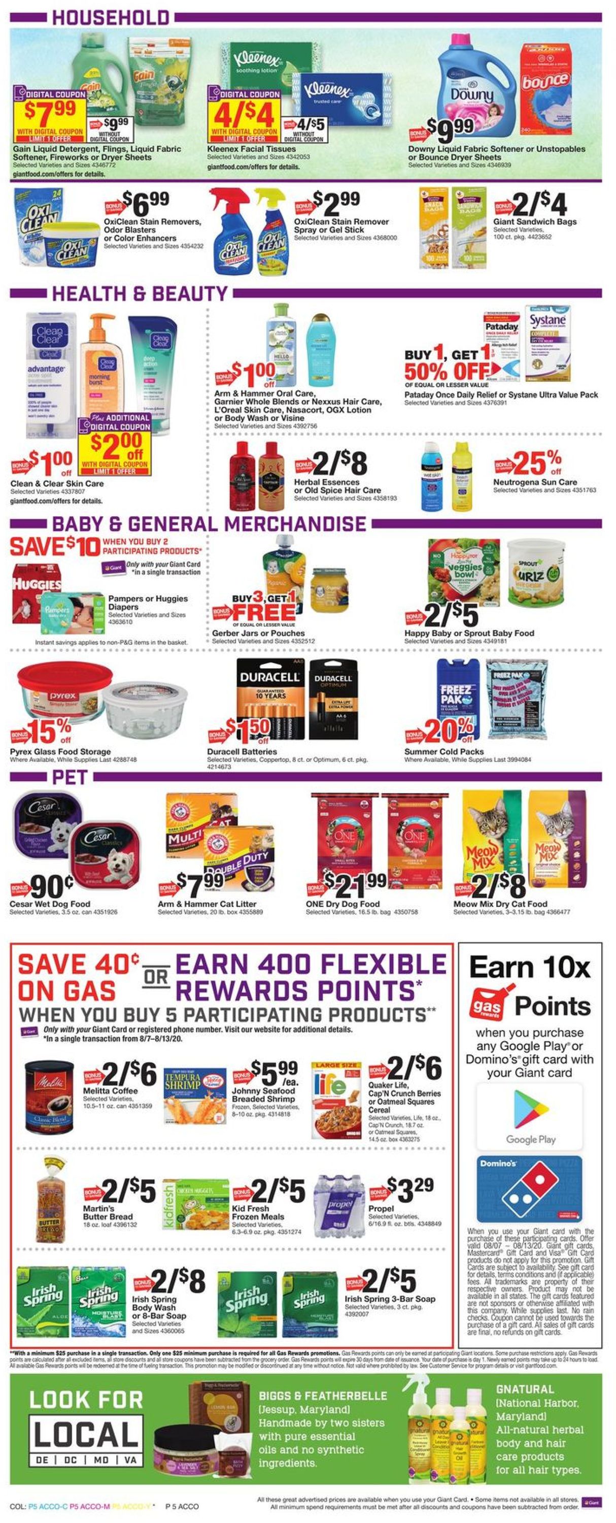 Giant Food Weekly Ad Circular - valid 08/07-08/13/2020 (Page 8)