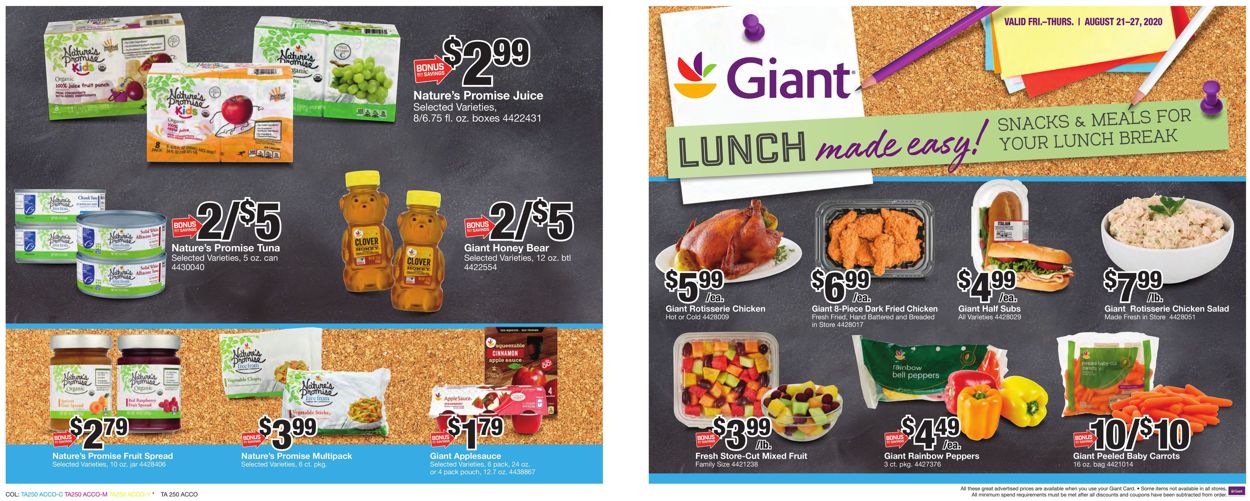 Giant Food Weekly Ad Circular - valid 08/21-08/27/2020 (Page 13)