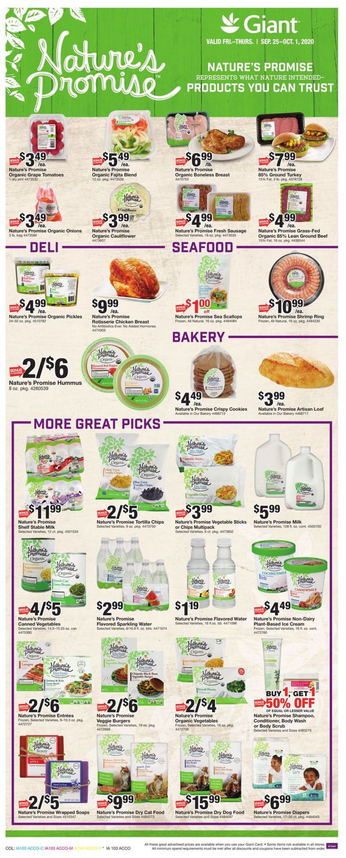 Giant Food Weekly Ad Circular - valid 09/25-10/01/2020 (Page 11)