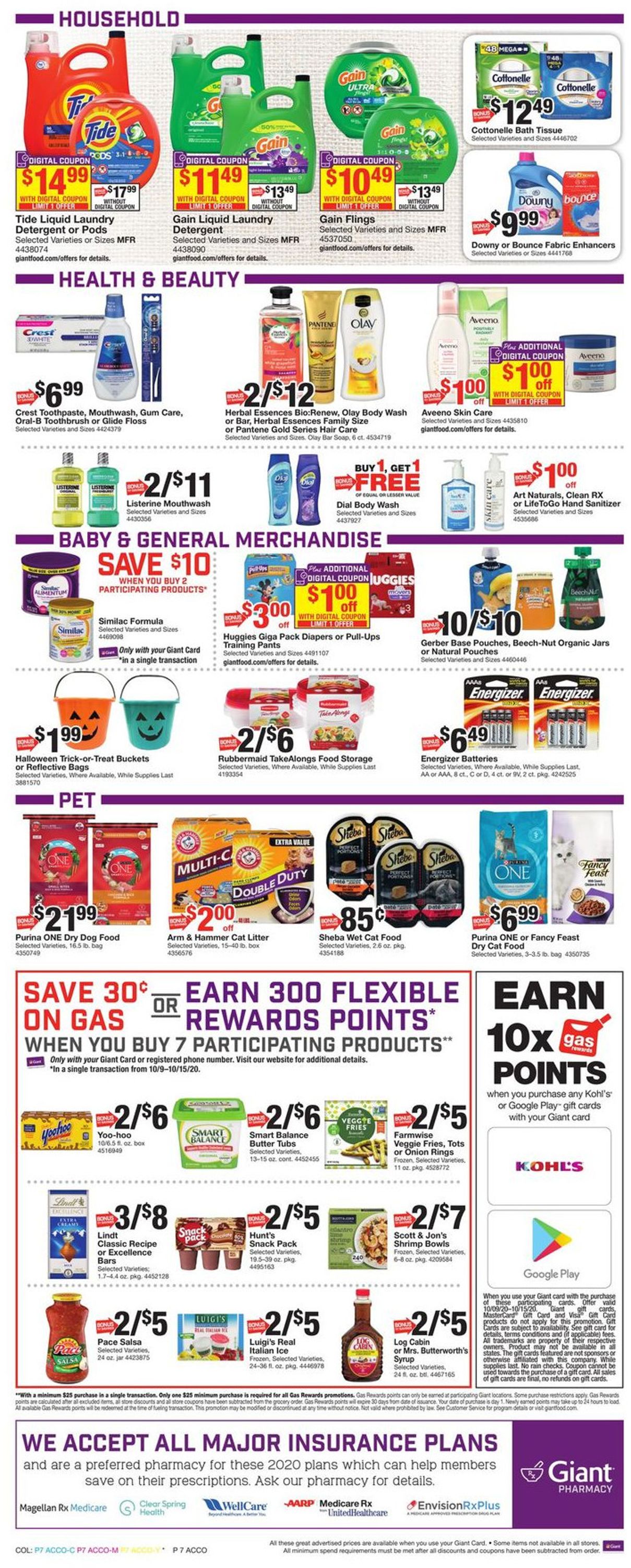 Giant Food Weekly Ad Circular - valid 10/09-10/15/2020 (Page 12)