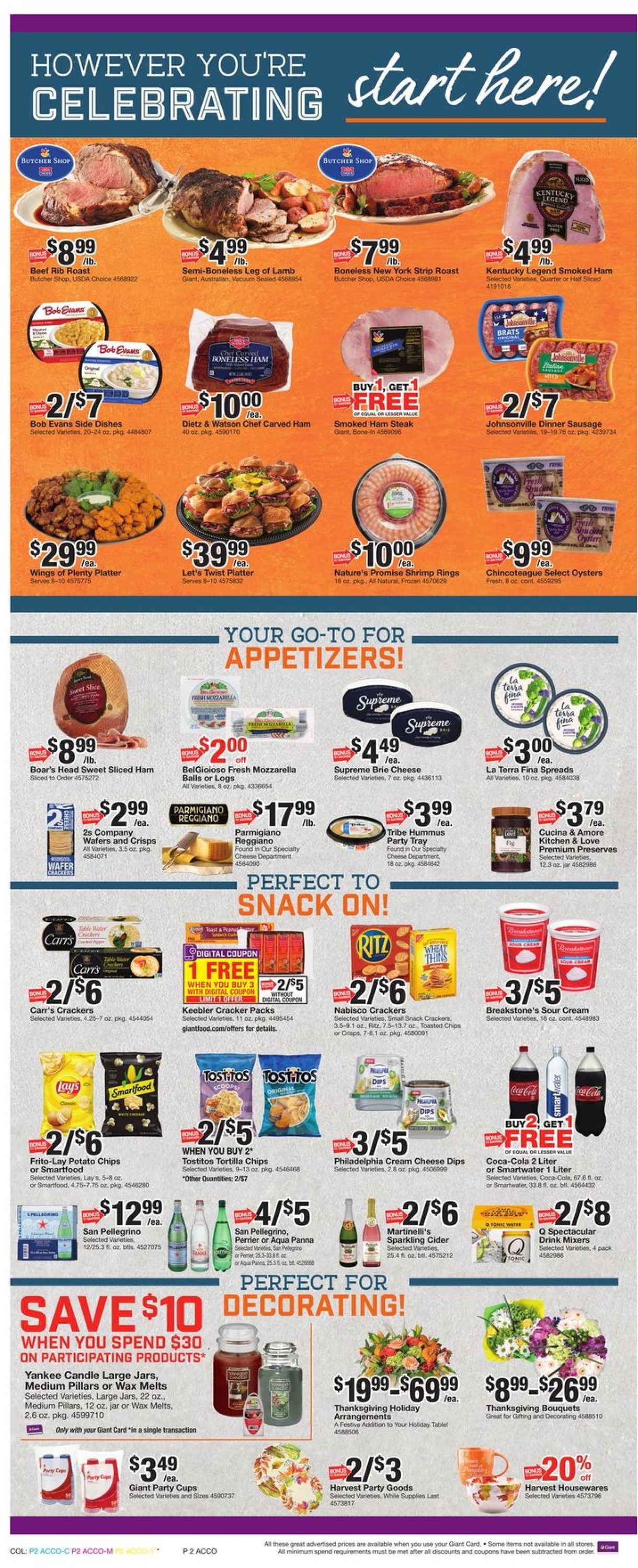 Giant Food Thanksgiving 2020 Weekly Ad Circular - valid 11/20-11/26/2020 (Page 5)