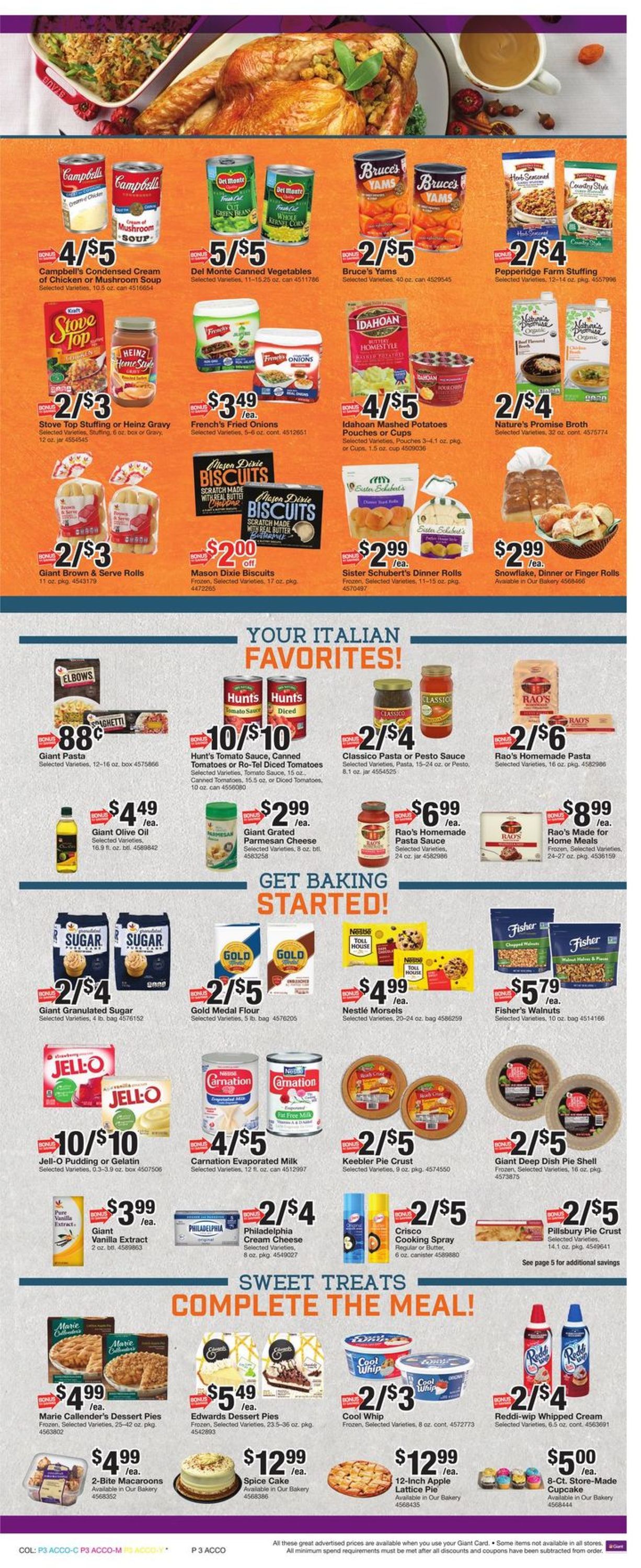 Giant Food Thanksgiving 2020 Weekly Ad Circular - valid 11/20-11/26/2020 (Page 6)