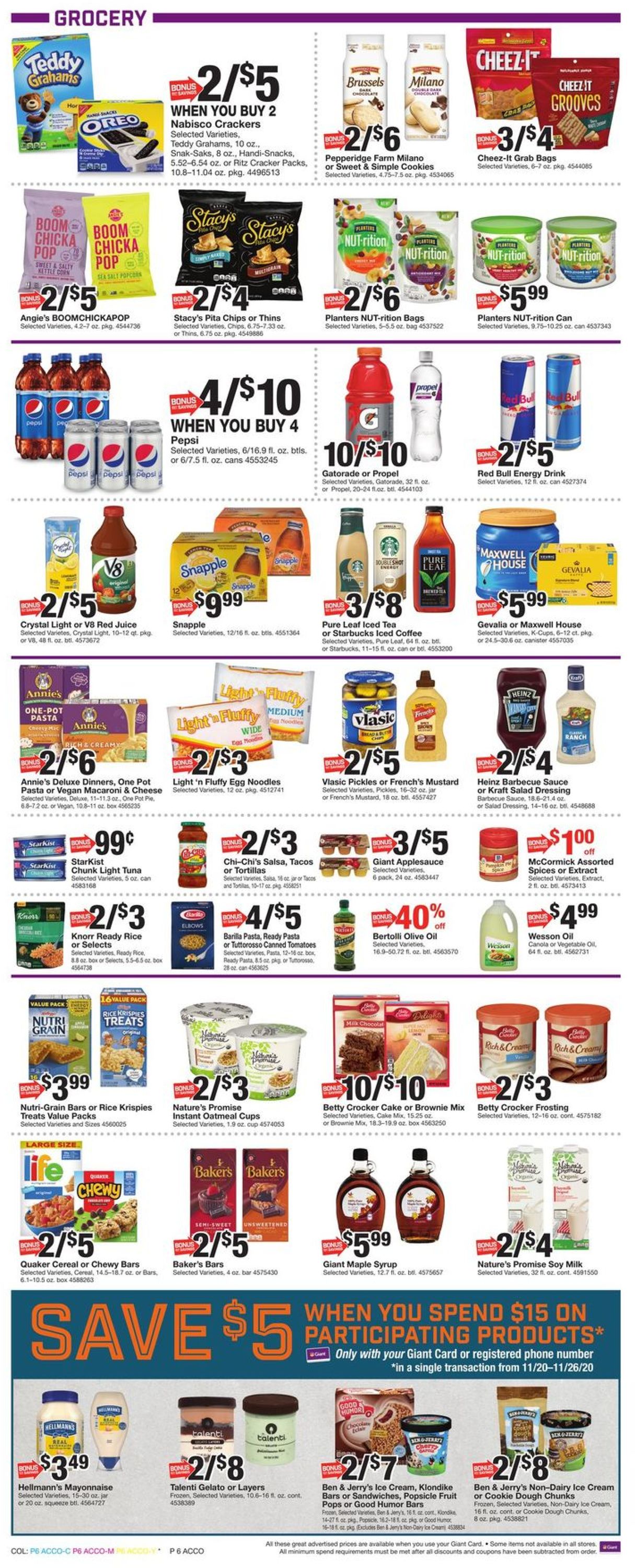 Giant Food Thanksgiving 2020 Weekly Ad Circular - valid 11/20-11/26/2020 (Page 11)