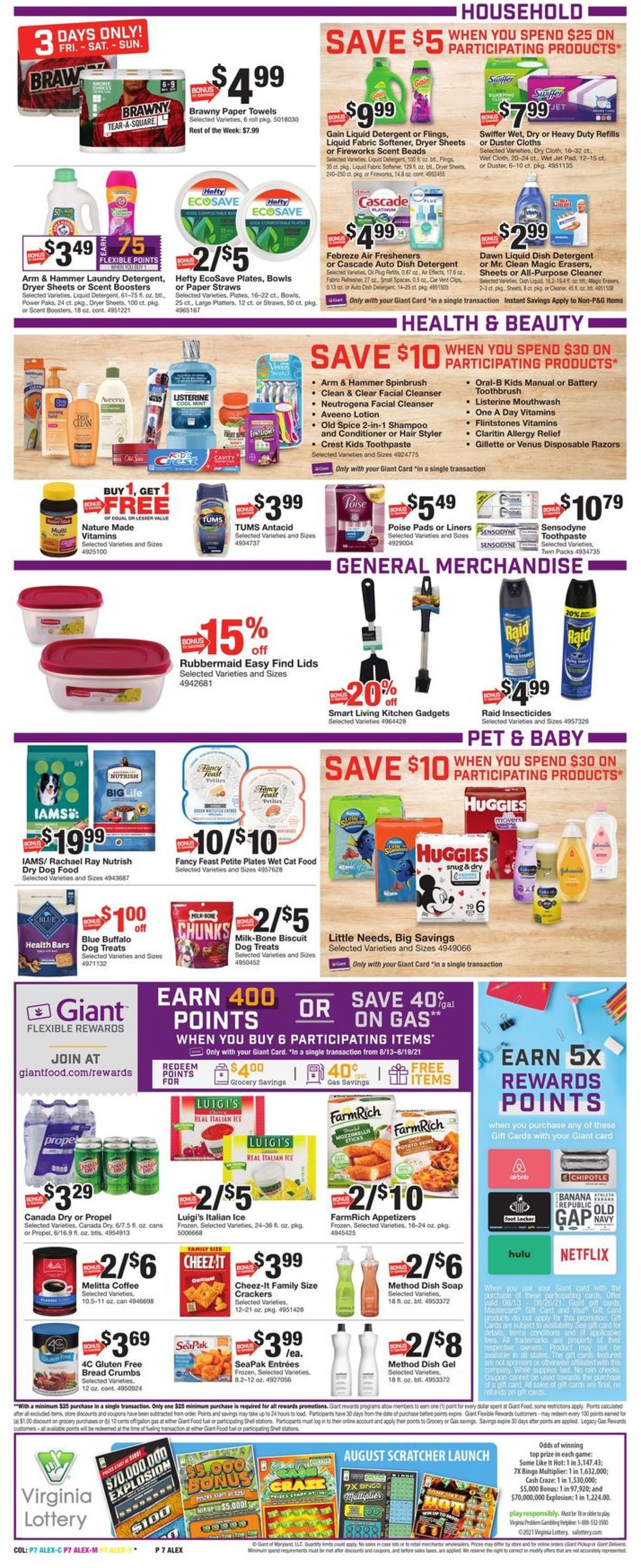 Giant Food Weekly Ad Circular - valid 08/13-08/19/2021 (Page 9)