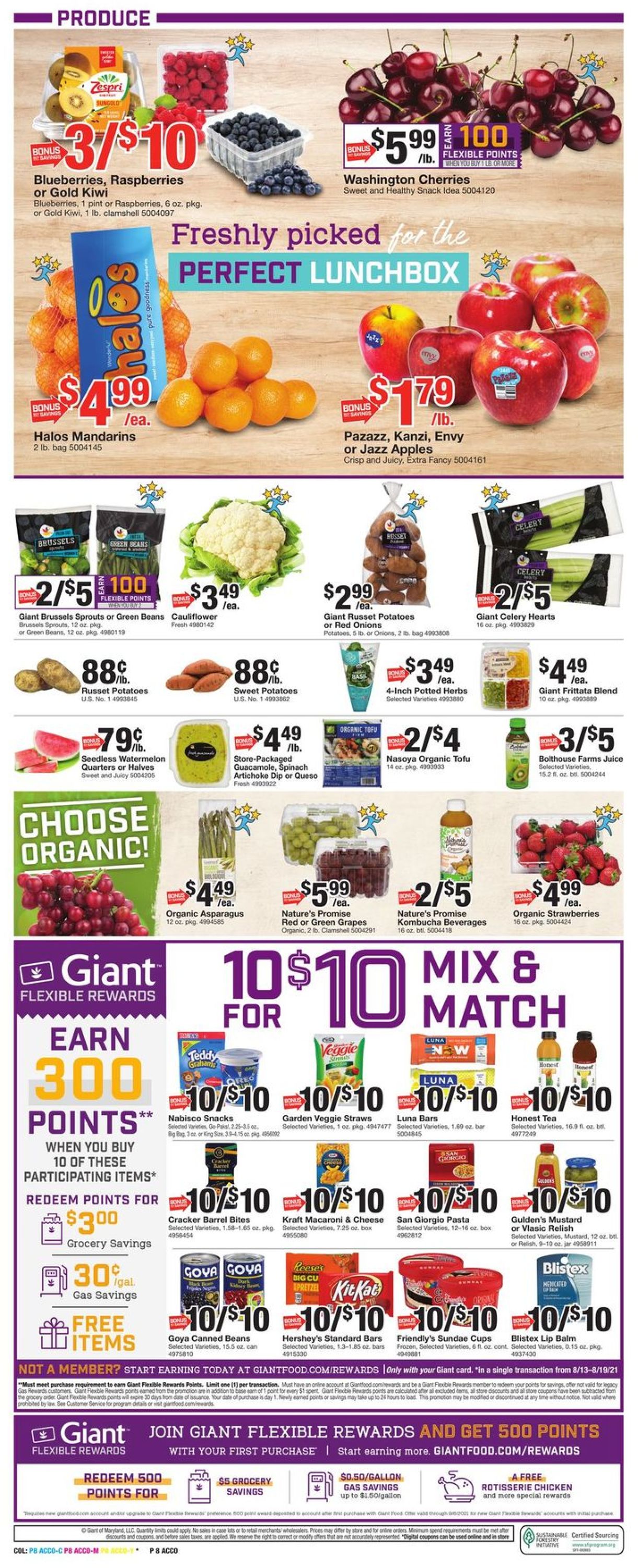 Giant Food Weekly Ad Circular - valid 08/13-08/19/2021 (Page 10)