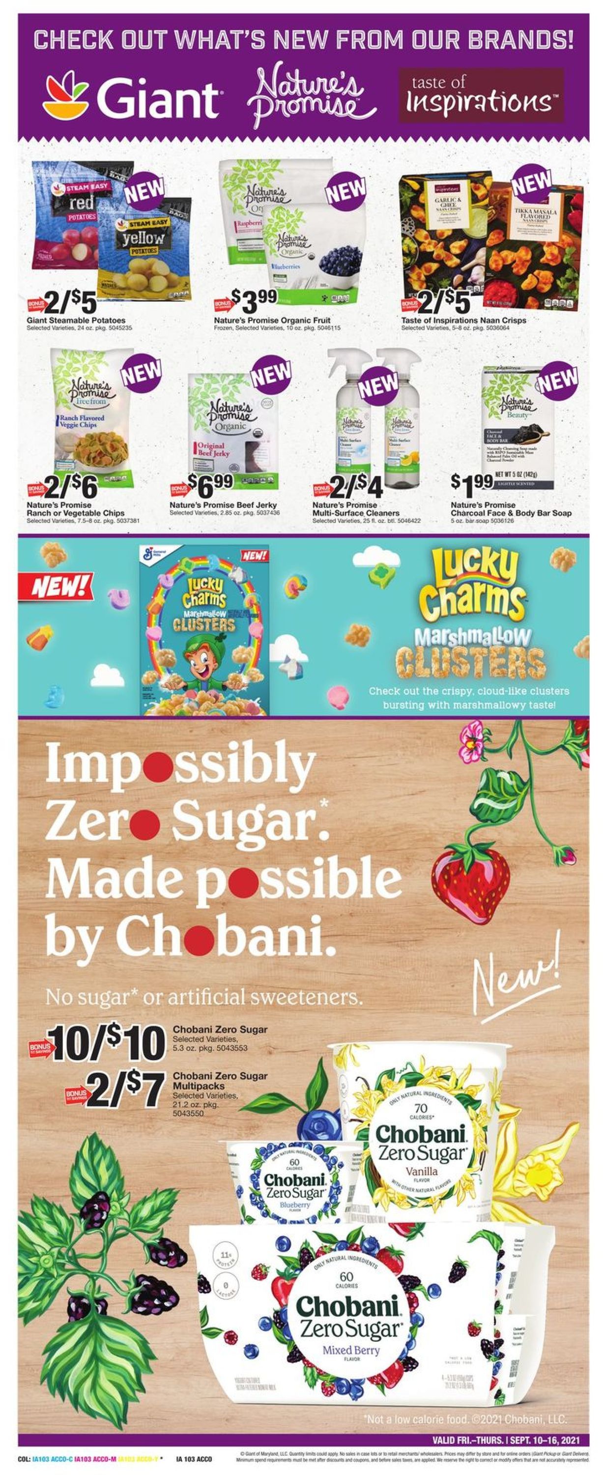 Giant Food Weekly Ad Circular - valid 09/10-09/16/2021 (Page 20)