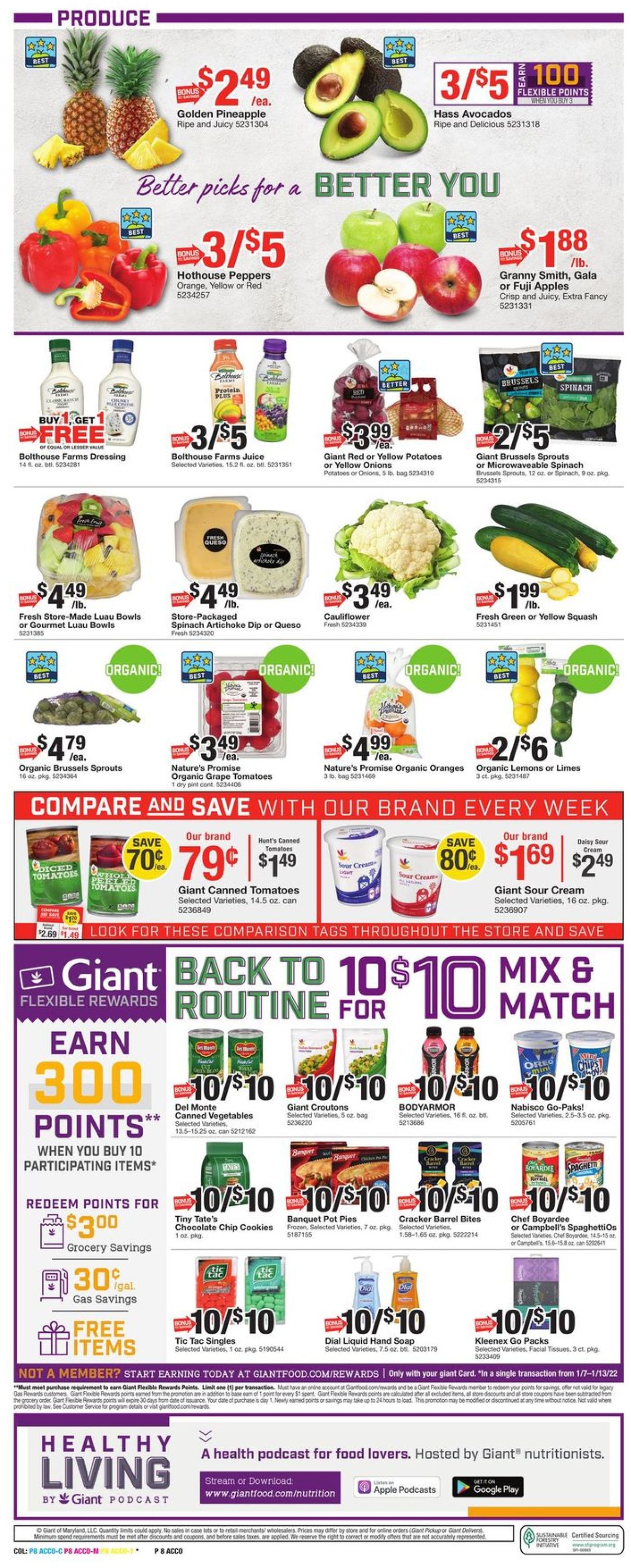 Giant Food Weekly Ad Circular - valid 01/07-01/13/2022 (Page 12)
