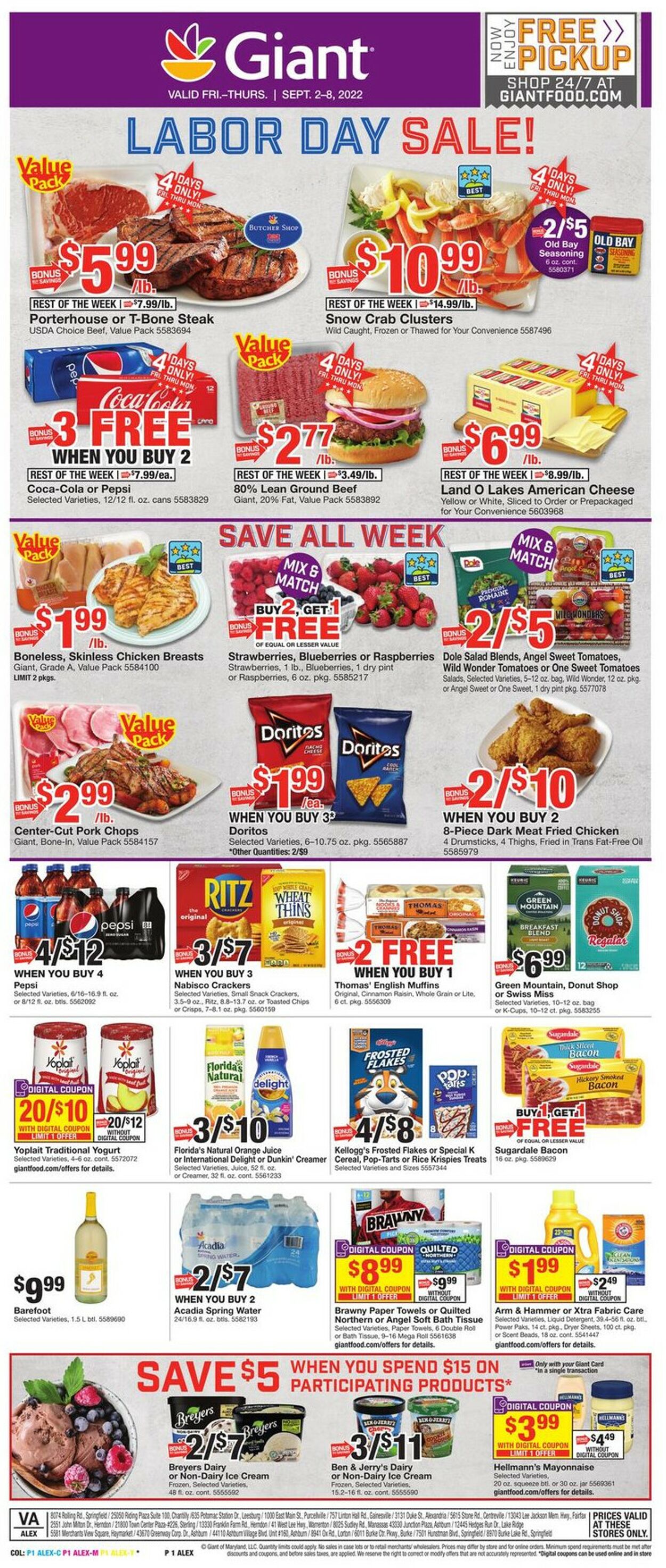 Giant Food Weekly Ad Circular - valid 09/02-09/08/2022