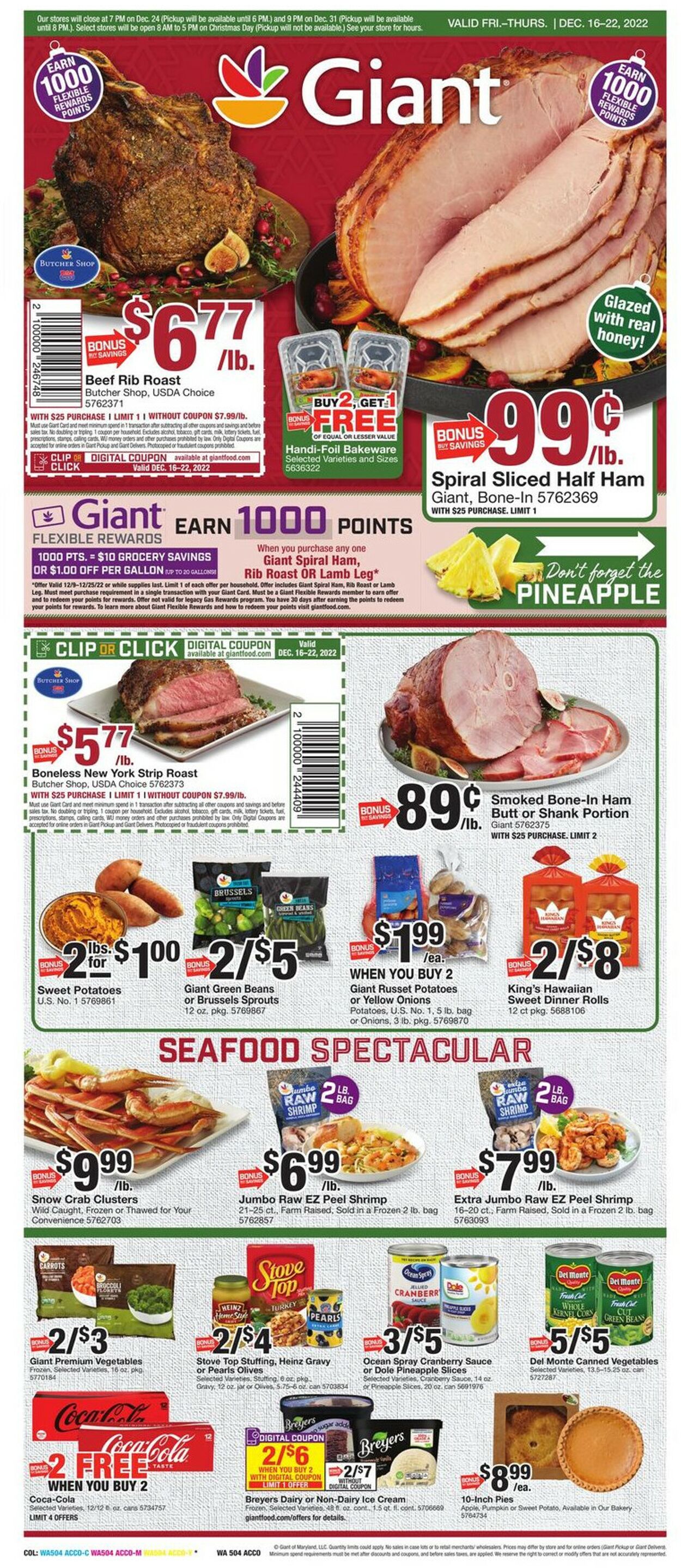 Giant Food Weekly Ad Circular - valid 12/16-12/22/2022
