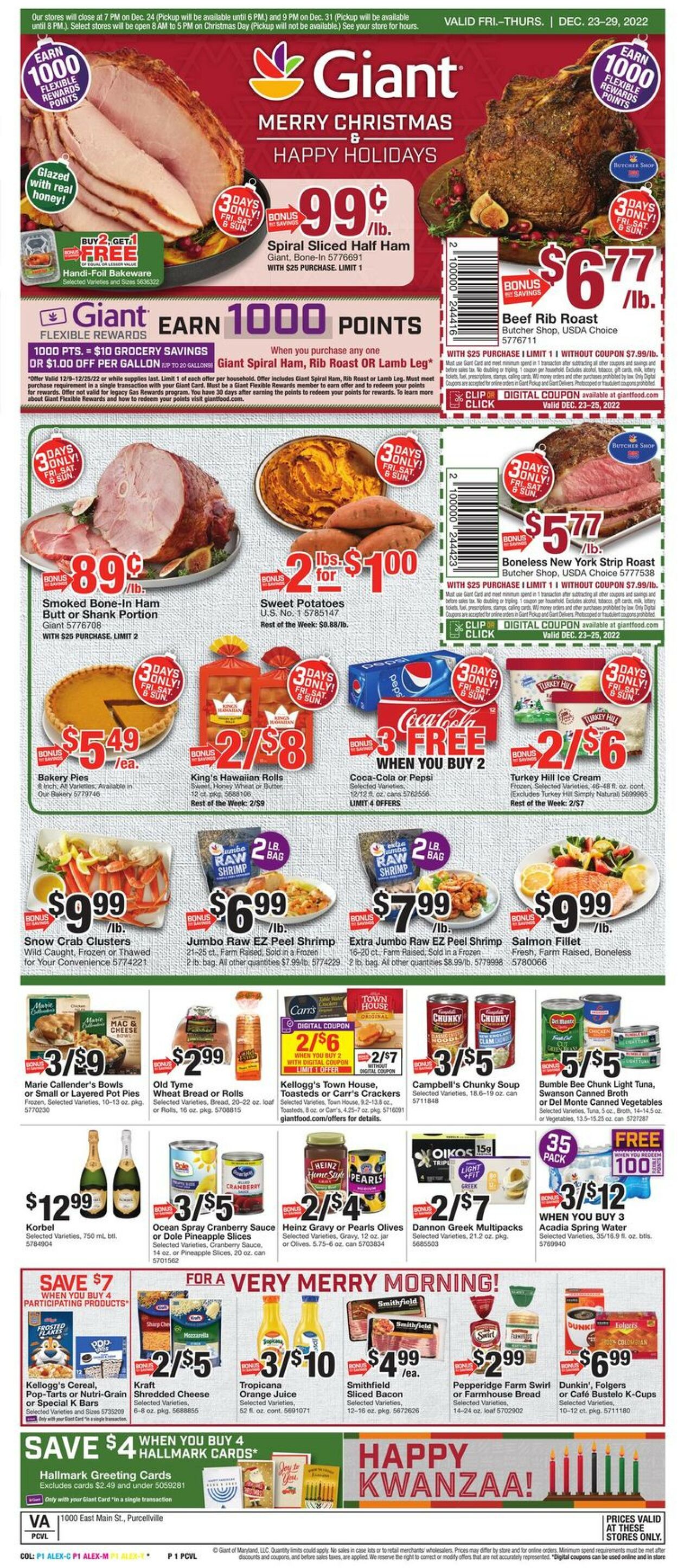 Giant Food Weekly Ad Circular - valid 12/23-12/29/2022