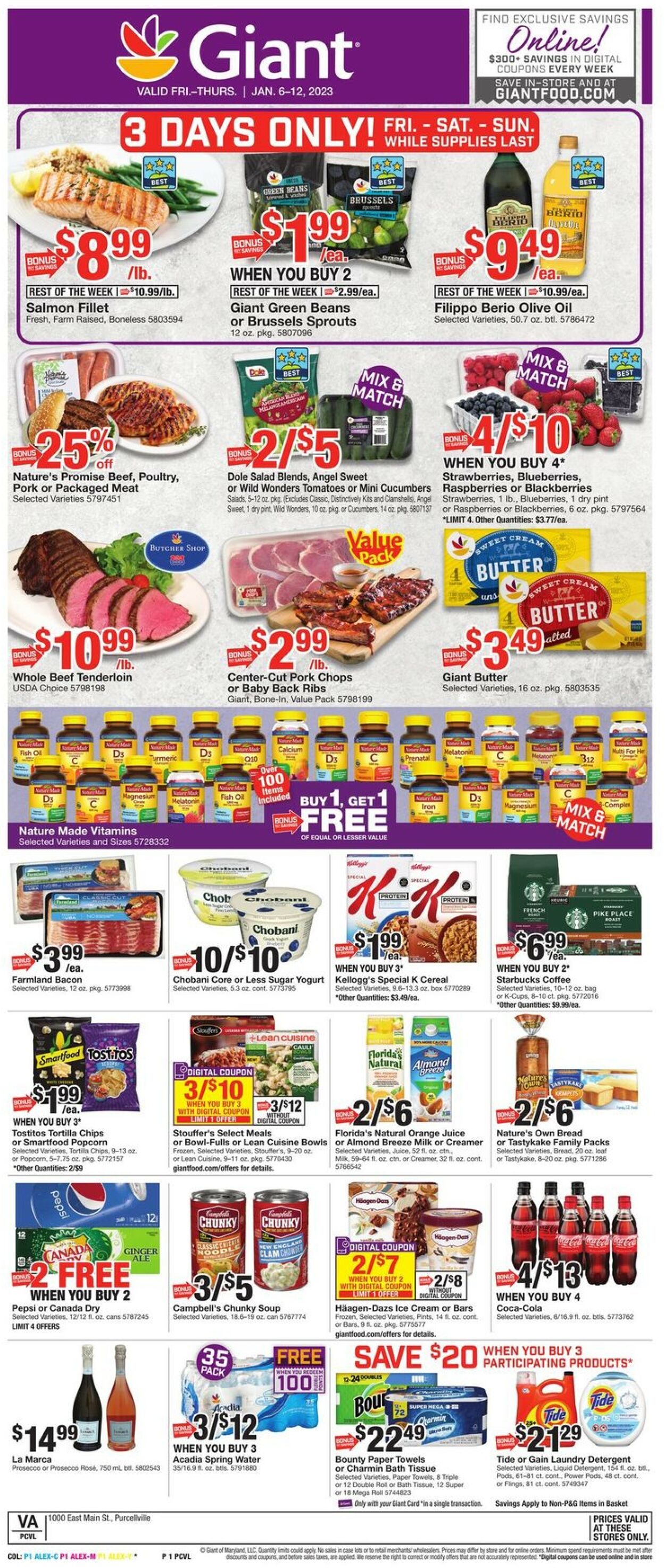 Giant Food Weekly Ad Circular - valid 01/06-01/12/2023