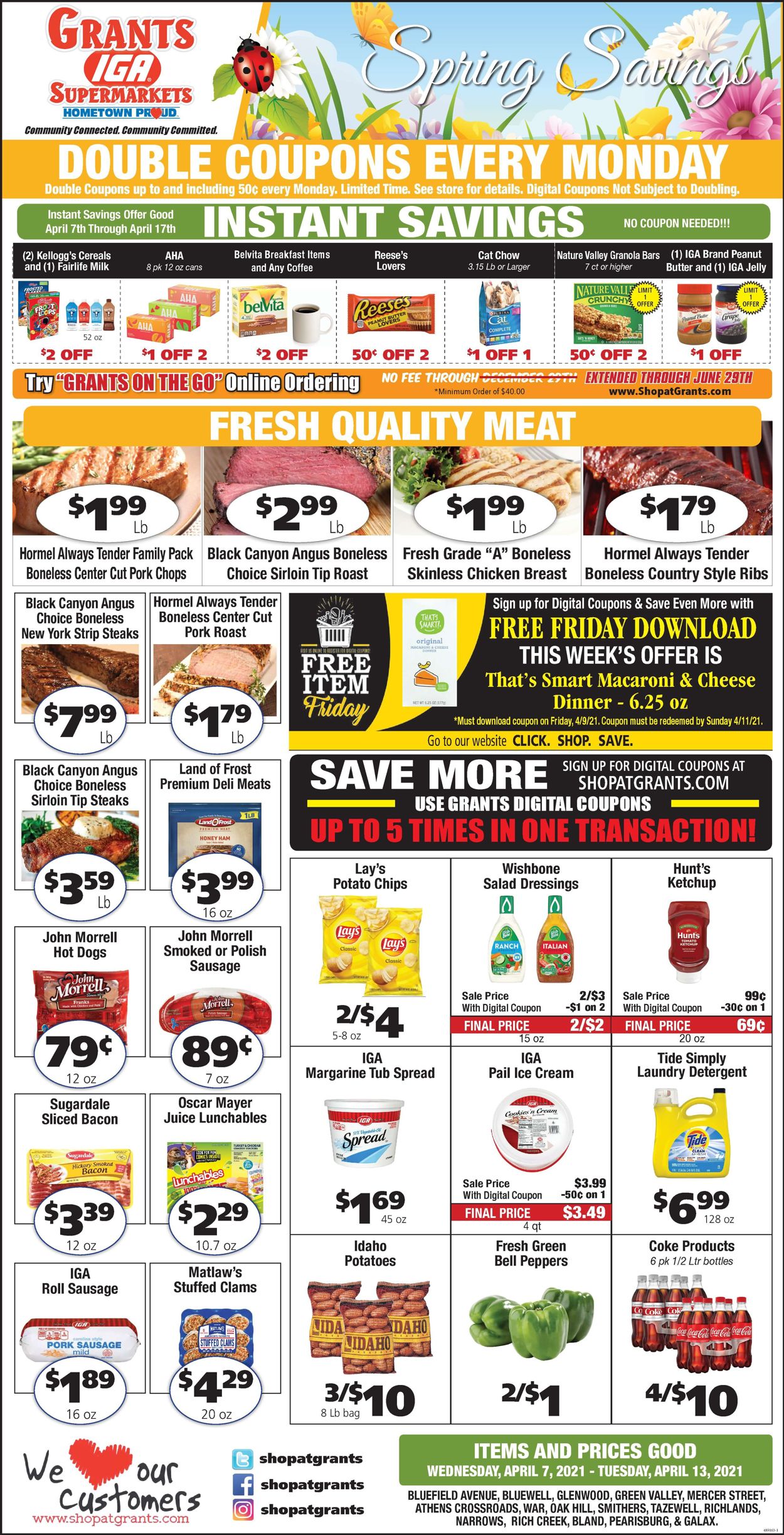 Grant's Supermarket Weekly Ad Circular - valid 04/07-04/13/2021