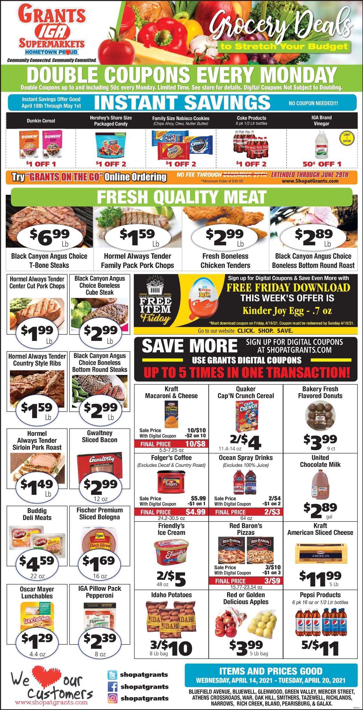 Grant's Supermarket Weekly Ad Circular - valid 04/14-04/20/2021
