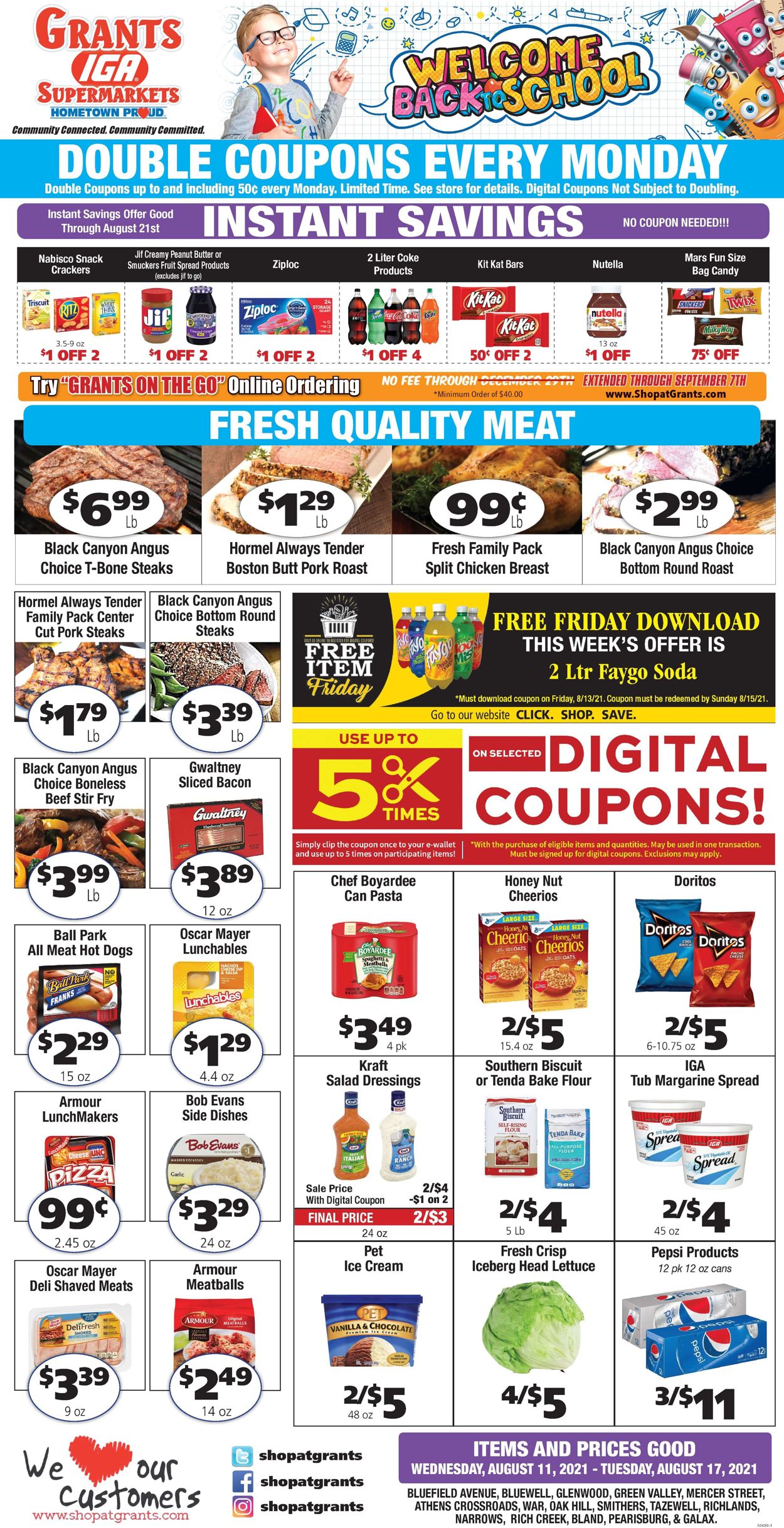 Grant's Supermarket Weekly Ad Circular - valid 08/11-08/17/2021
