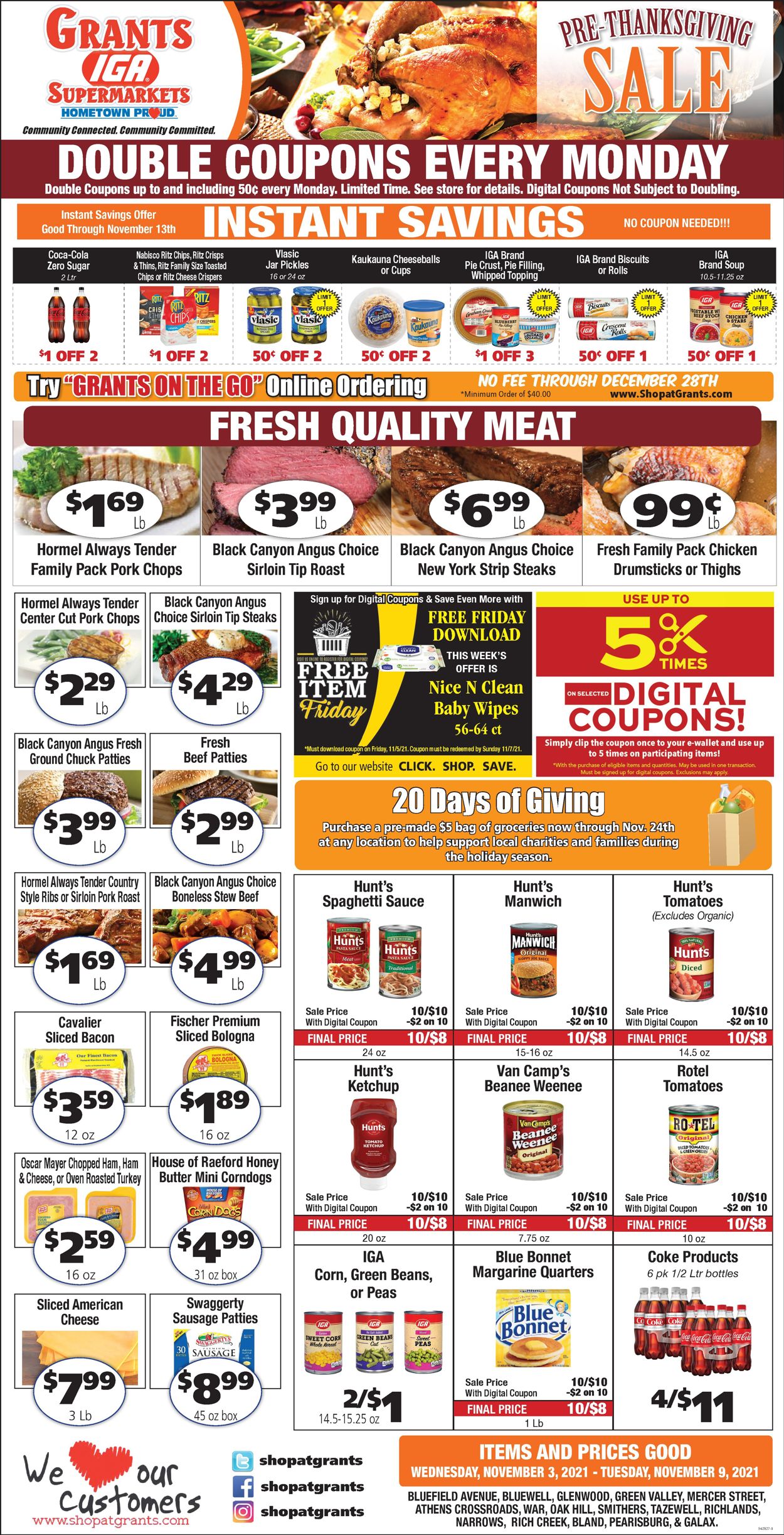 Grant's Supermarket Weekly Ad Circular - valid 11/03-11/09/2021