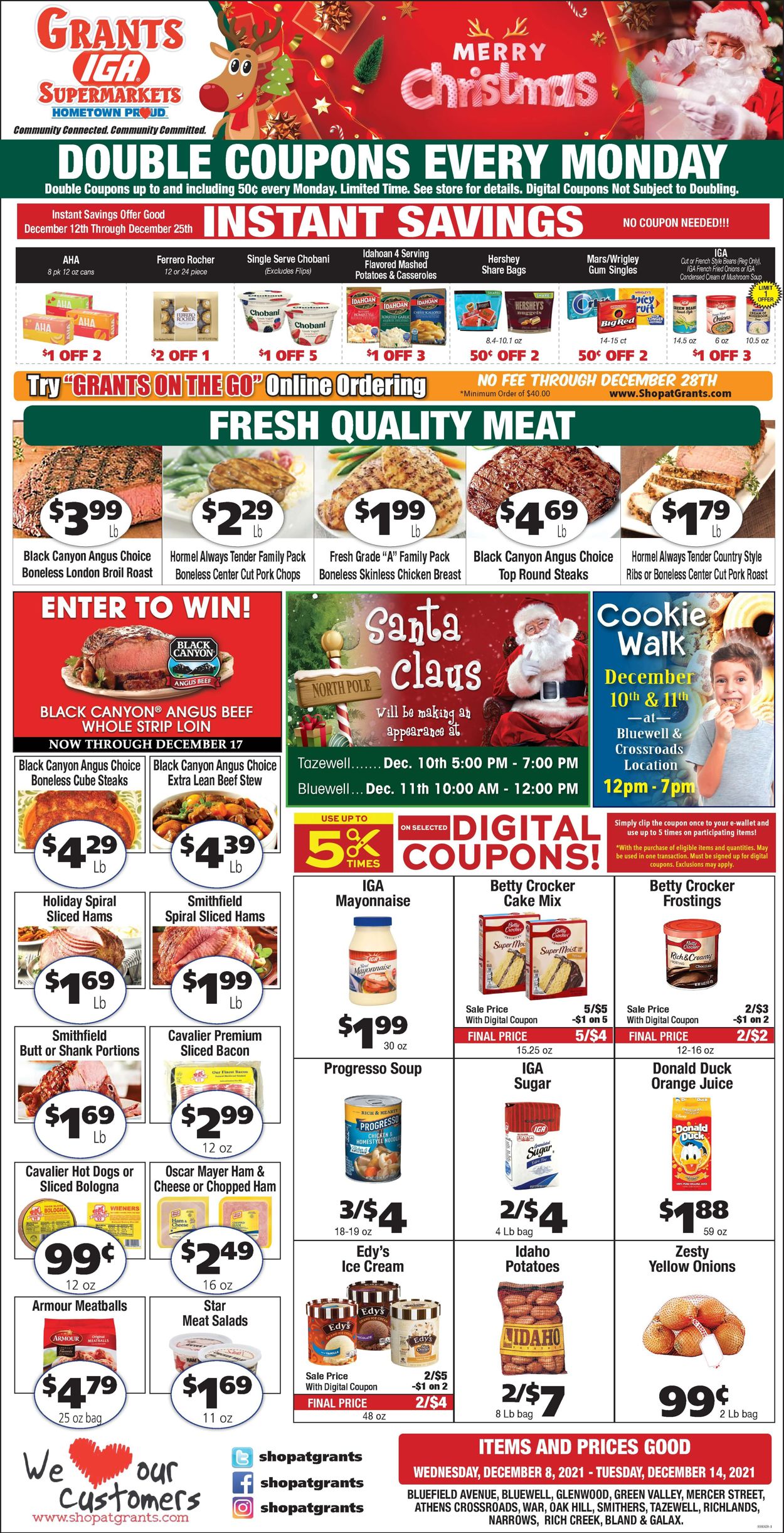 Grant's Supermarket - CHRISTMAS 2021 Weekly Ad Circular - valid 12/08-12/14/2021