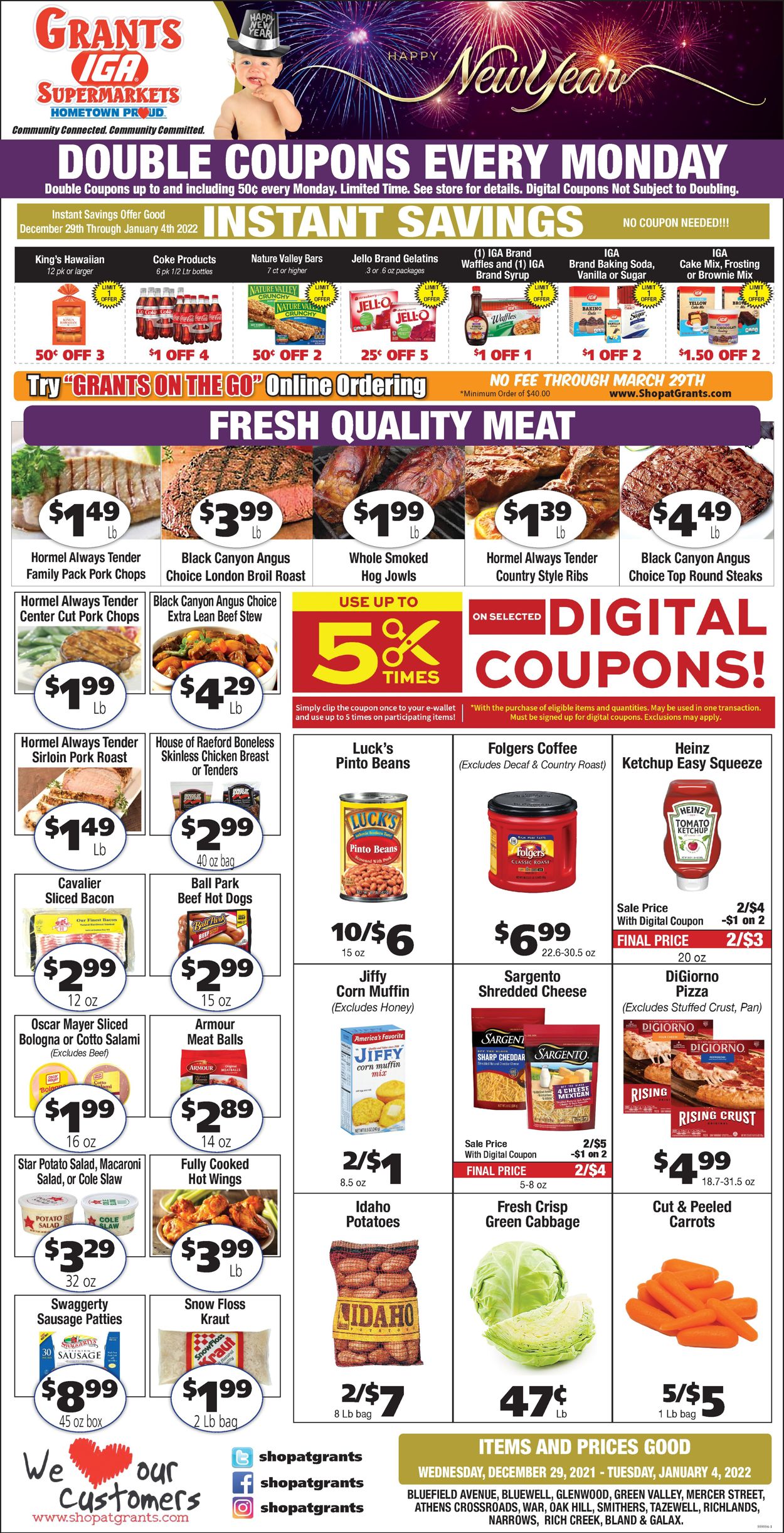 Grant's Supermarket Weekly Ad Circular - valid 12/29-01/04/2022