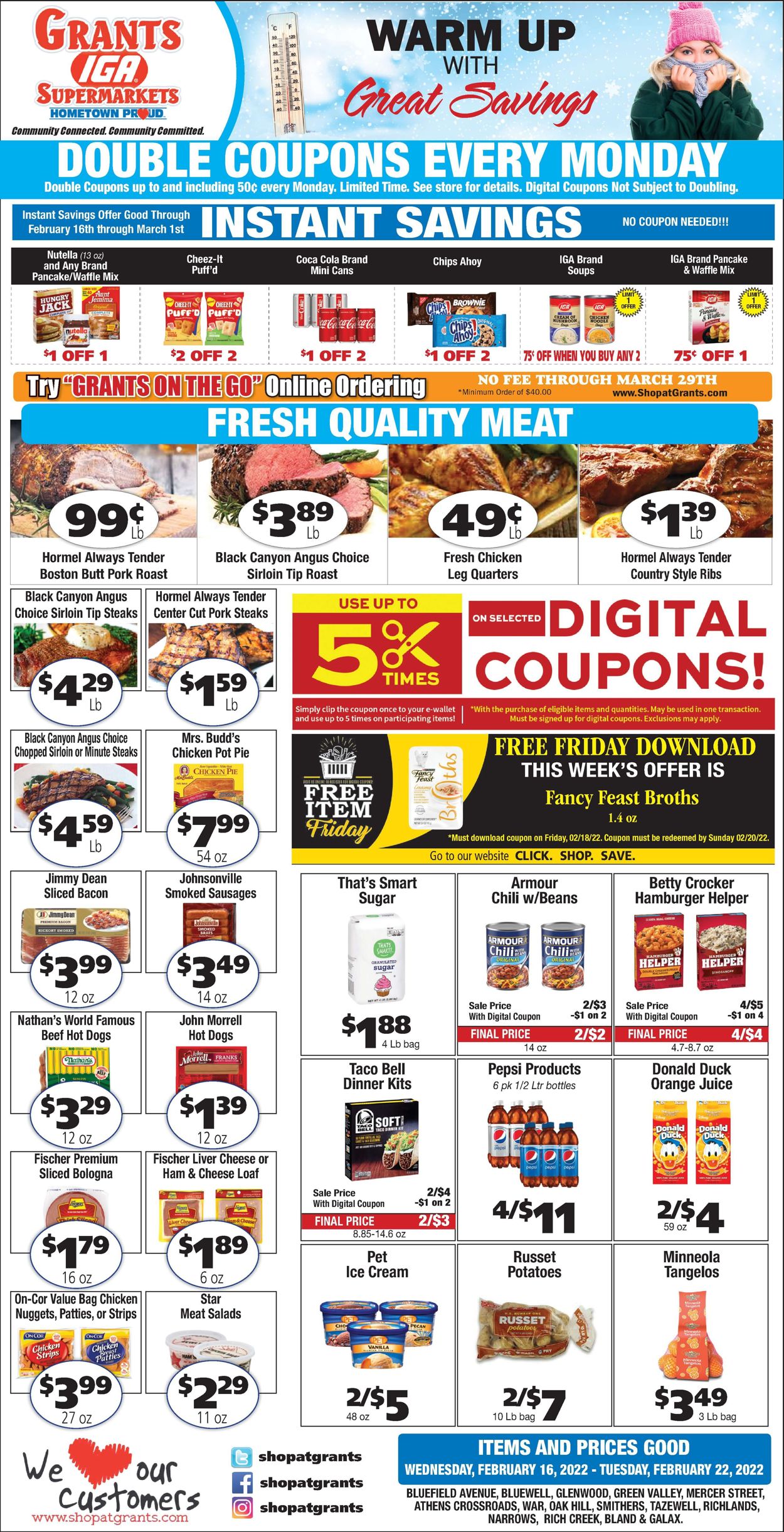 Grant's Supermarket Weekly Ad Circular - valid 02/16-03/01/2022