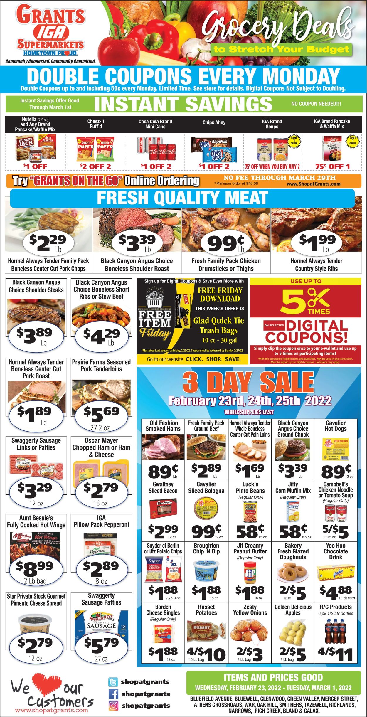 Grant's Supermarket Weekly Ad Circular - valid 02/23-03/01/2022