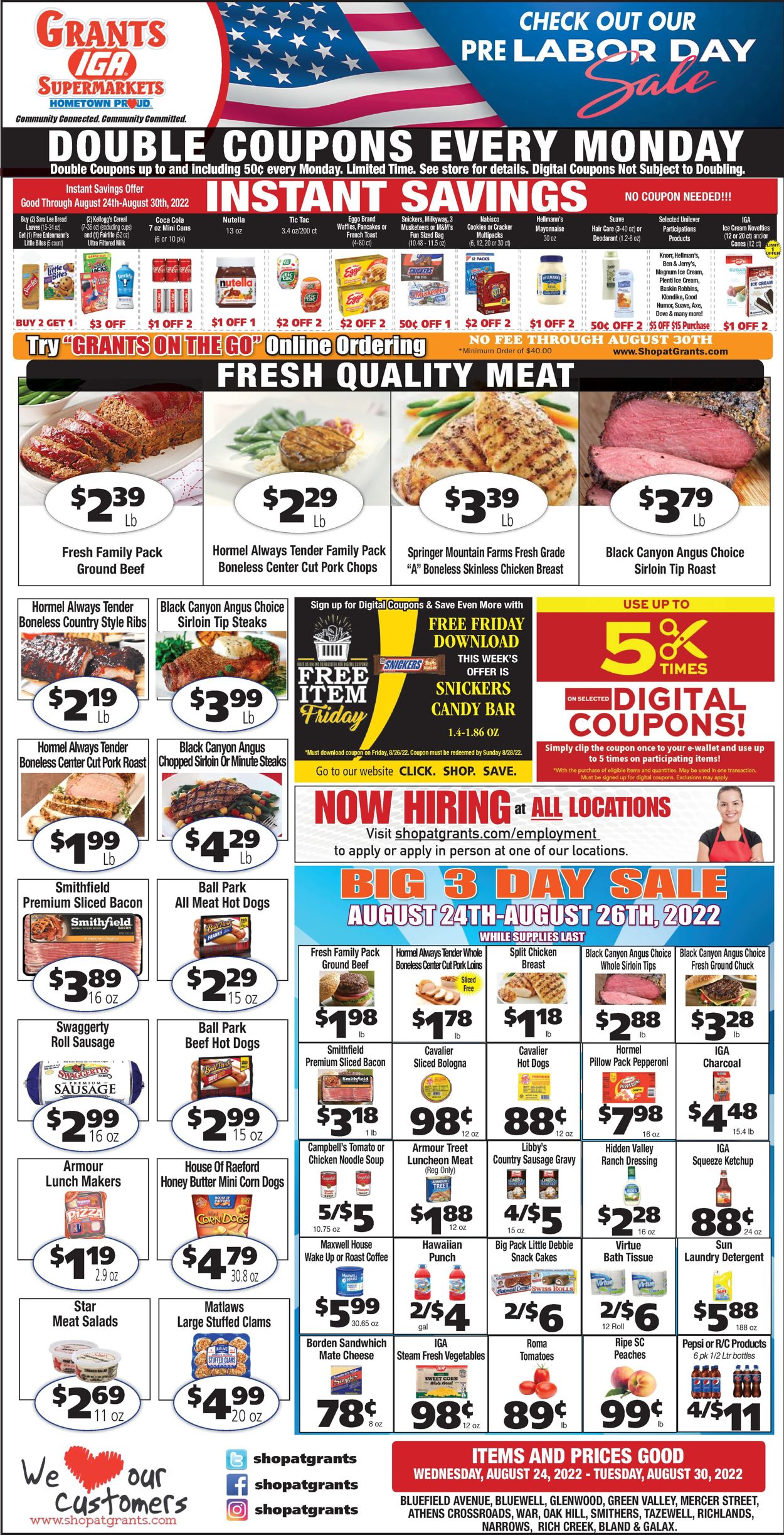 Grant's Supermarket Weekly Ad Circular - valid 08/24-08/30/2022