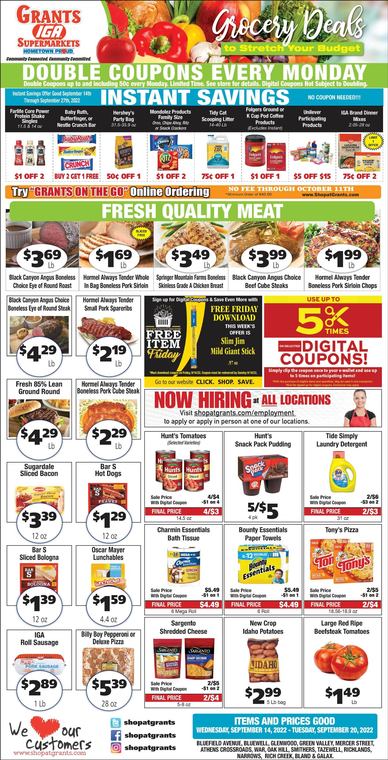 Grant's Supermarket Weekly Ad Circular - valid 09/14-09/20/2022