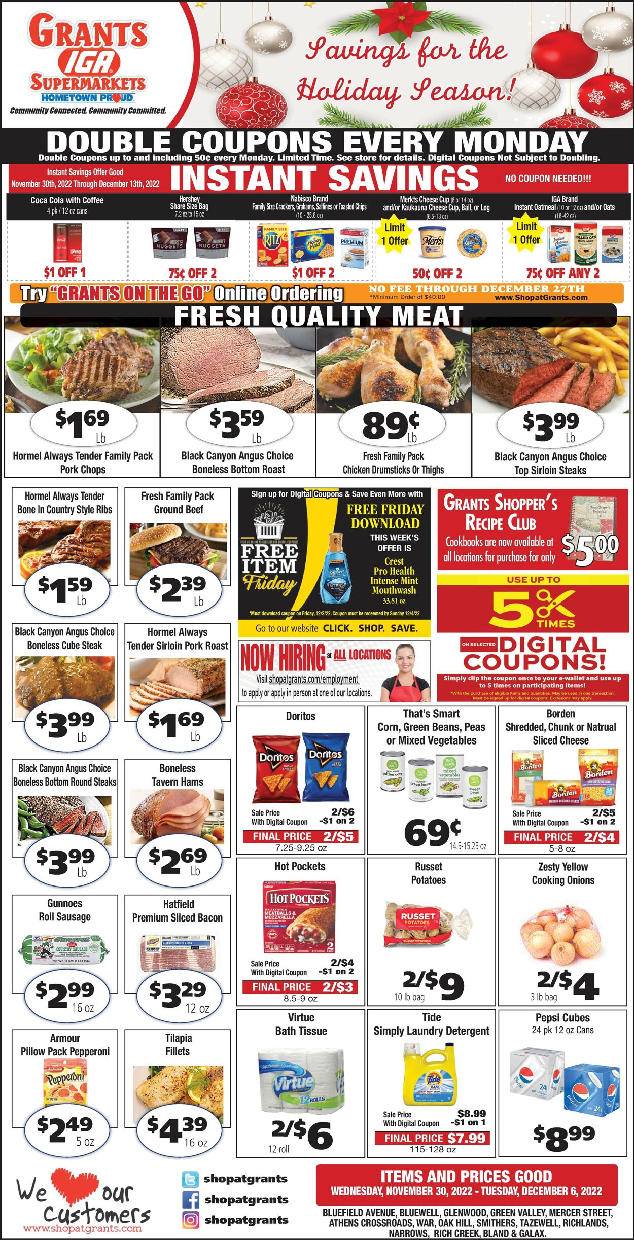 Grant's Supermarket Weekly Ad Circular - valid 11/30-12/06/2022