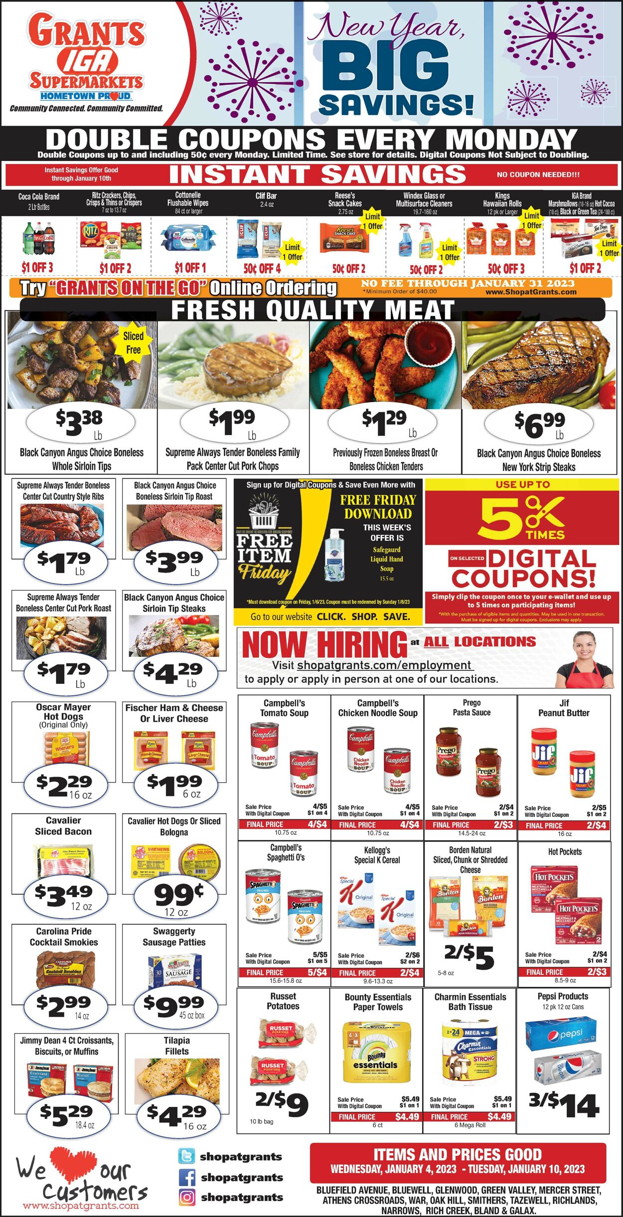 Grant's Supermarket Weekly Ad Circular - valid 01/04-01/10/2023