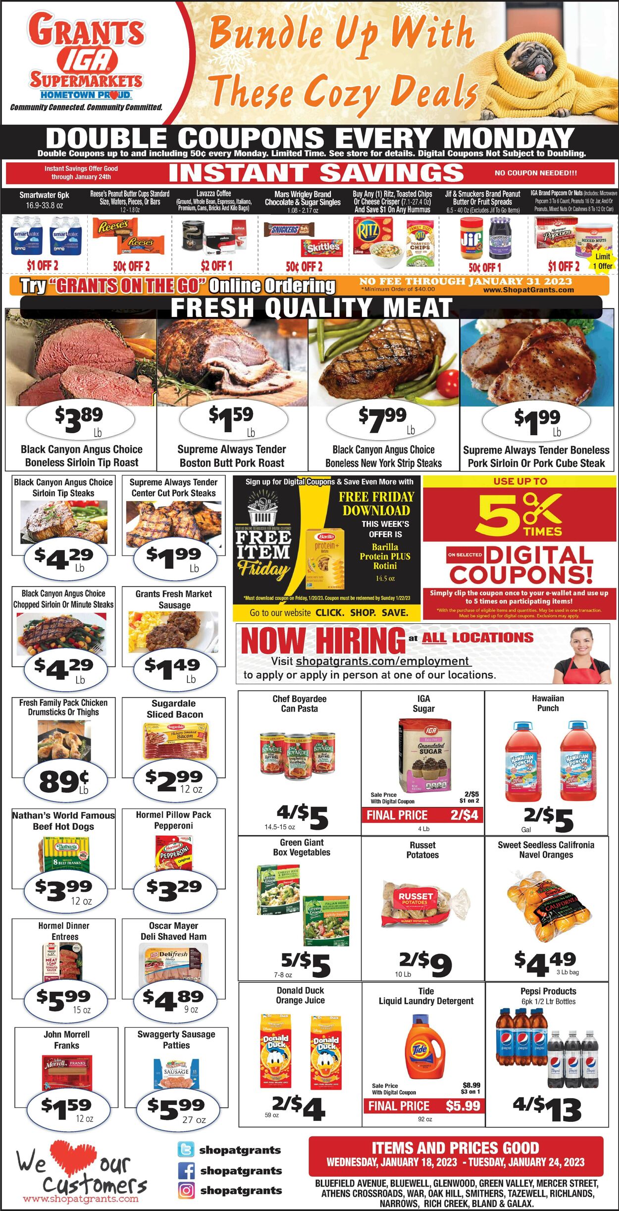 Grant's Supermarket Weekly Ad Circular - valid 01/18-01/24/2023