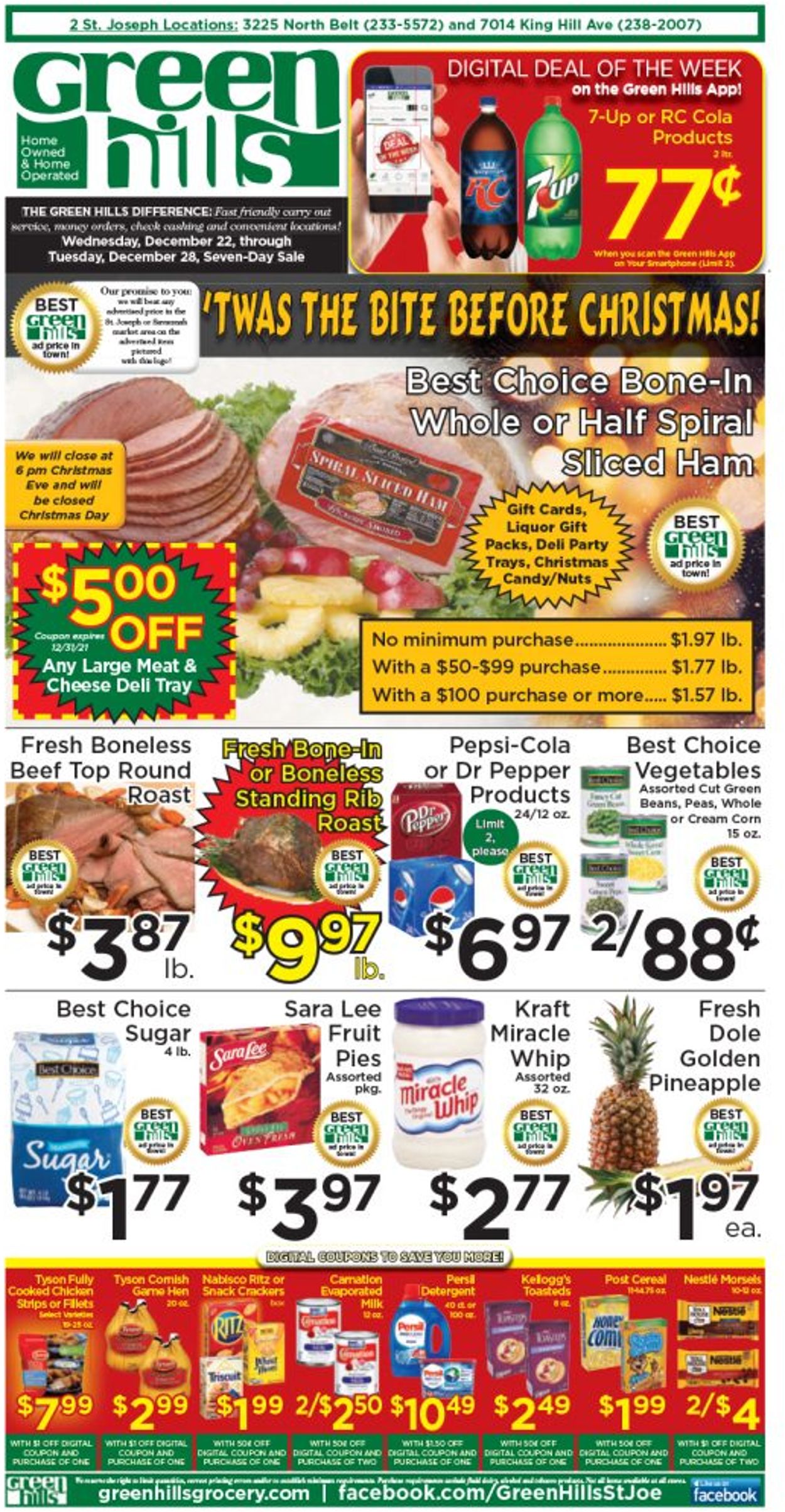 Green Hills Grocery Weekly Ad Circular - valid 12/22-12/28/2021