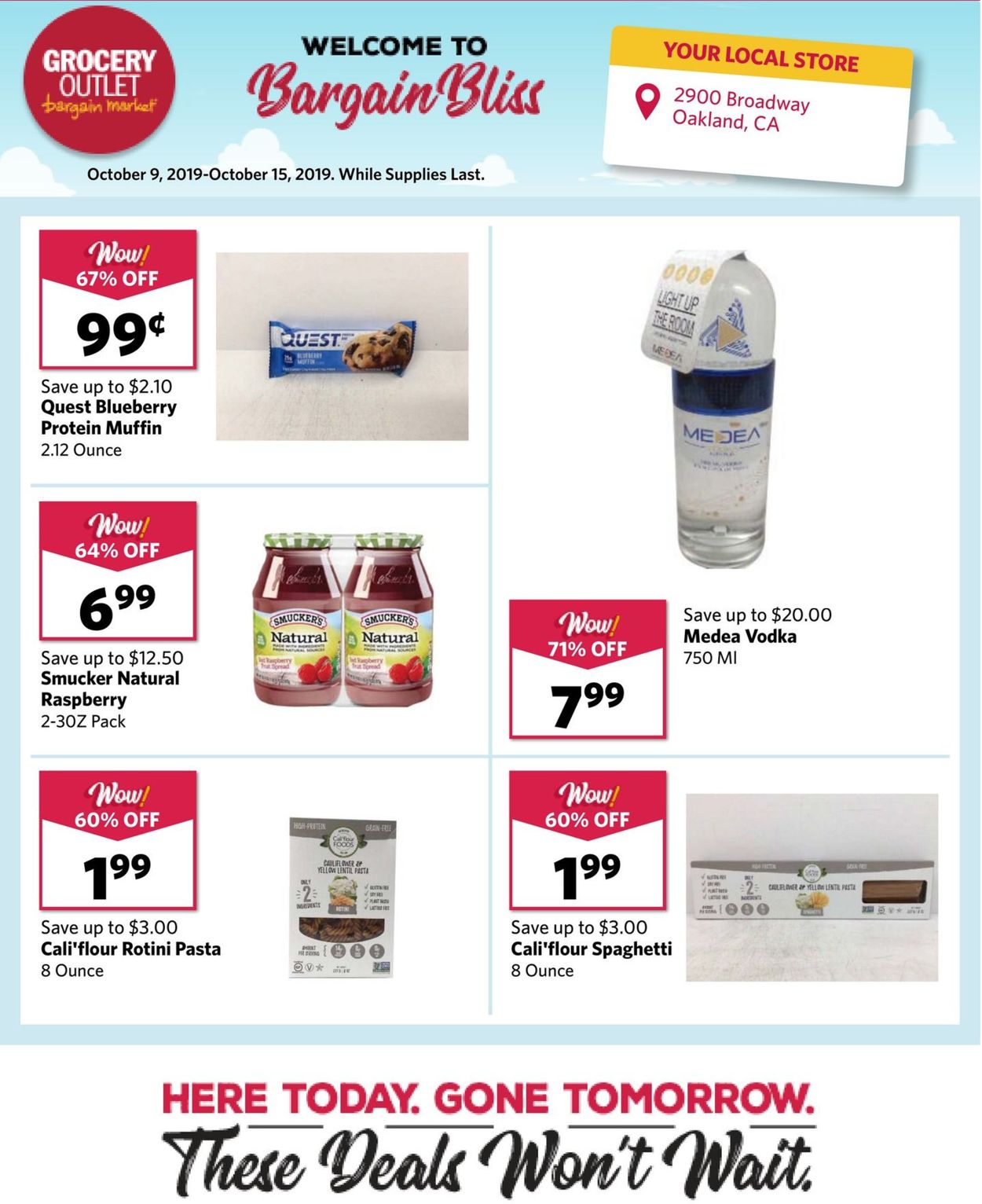 Grocery Outlet Weekly Ad Circular - valid 10/09-10/15/2019