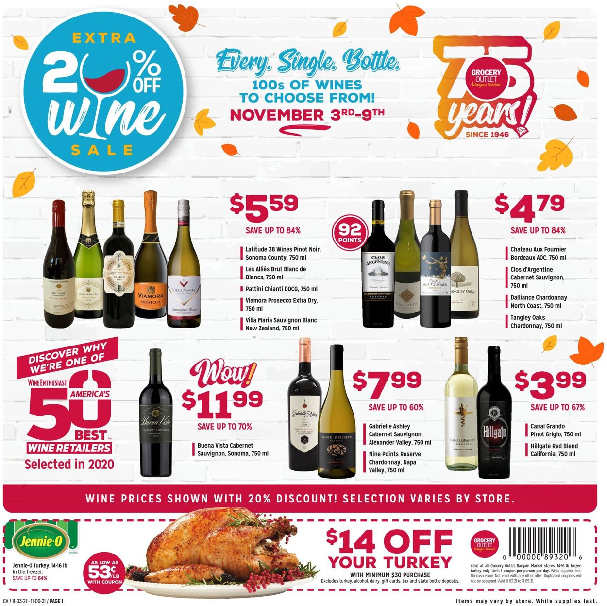 Grocery Outlet Weekly Ad Circular - valid 11/03-11/09/2021