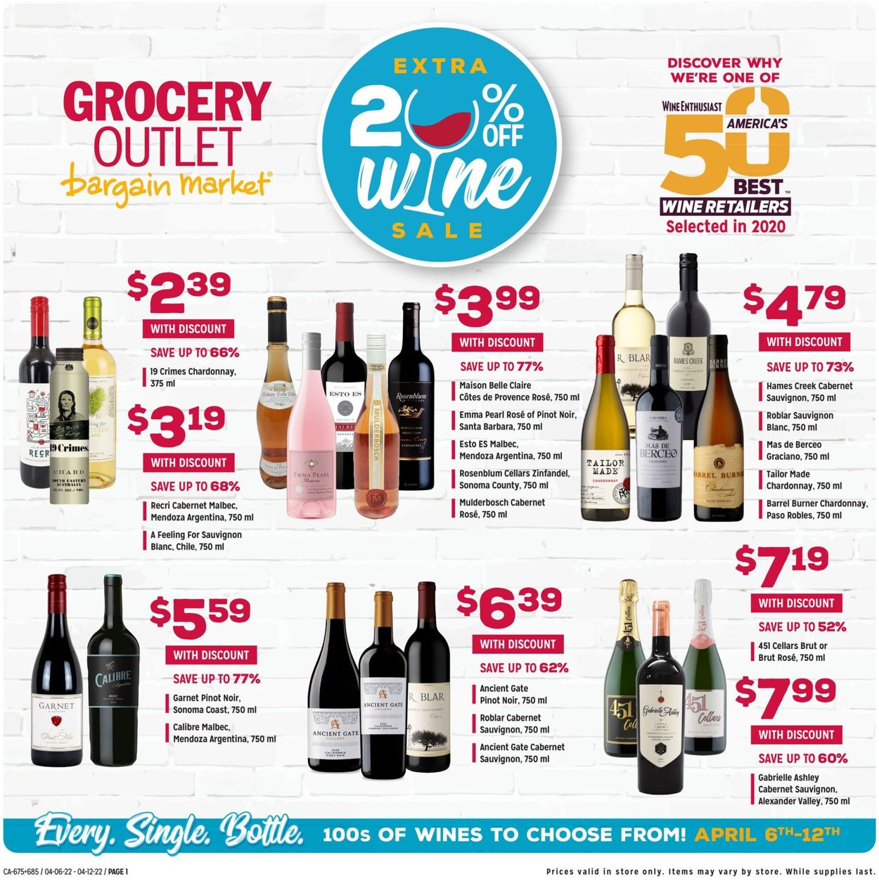 Grocery Outlet EASTER 2022 Weekly Ad Circular - valid 04/06-04/12/2022