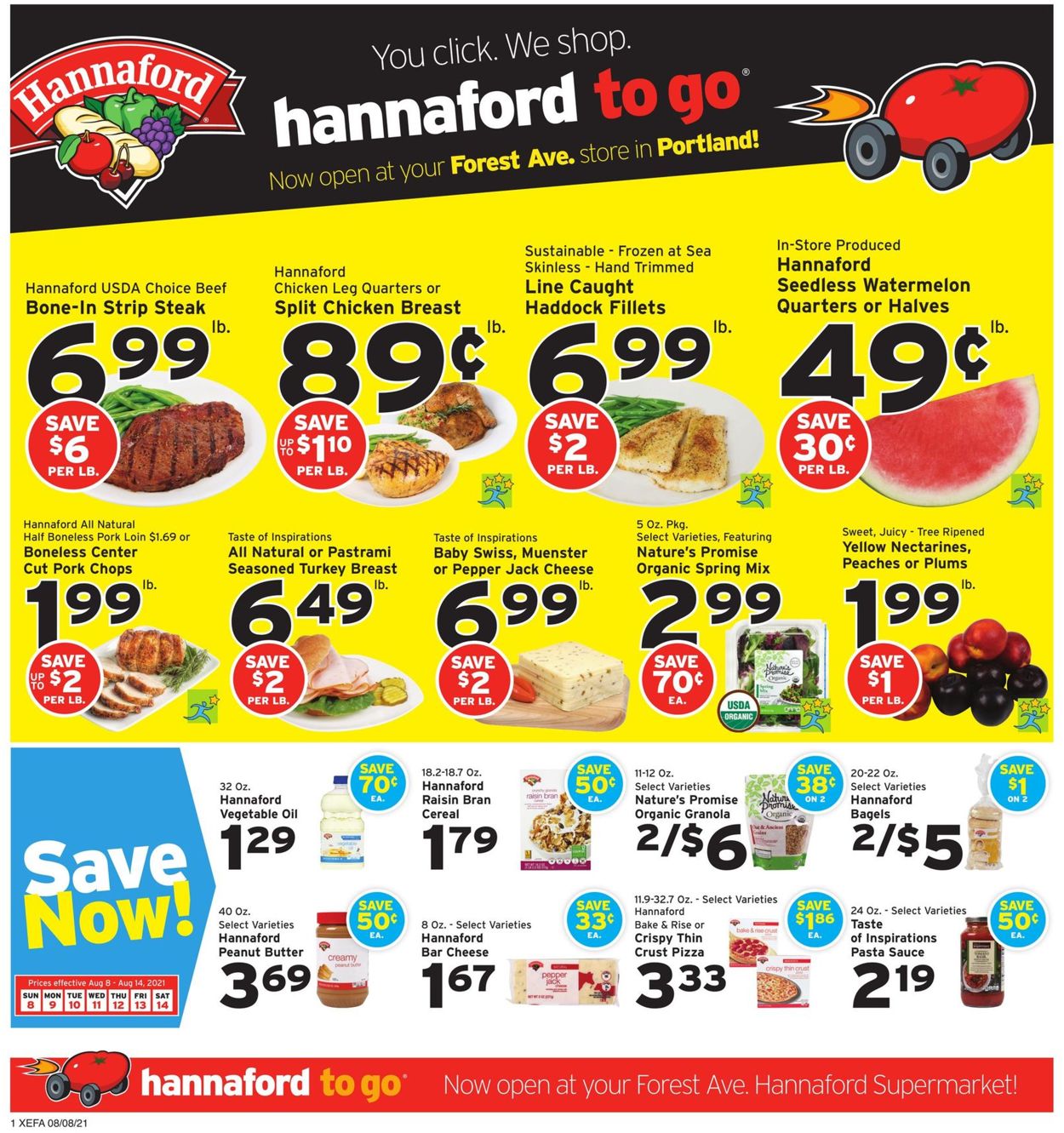 Hannaford Weekly Ad Circular - valid 08/08-08/14/2021