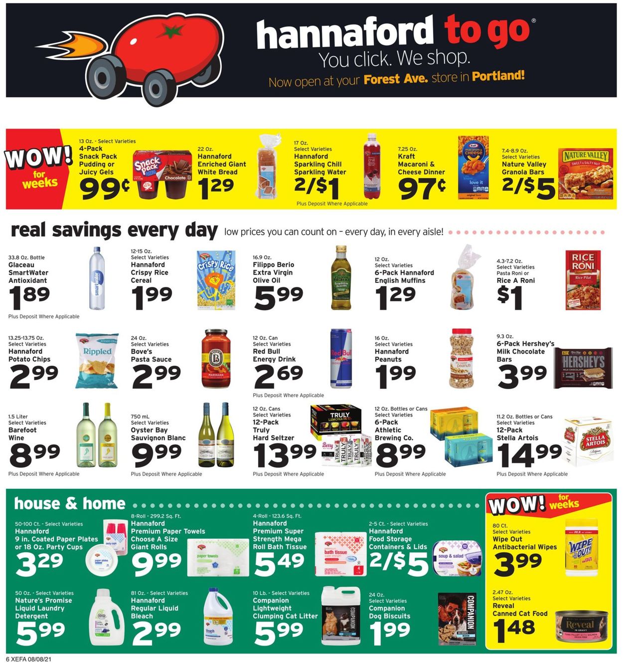 Hannaford Weekly Ad Circular - valid 08/08-08/14/2021 (Page 6)