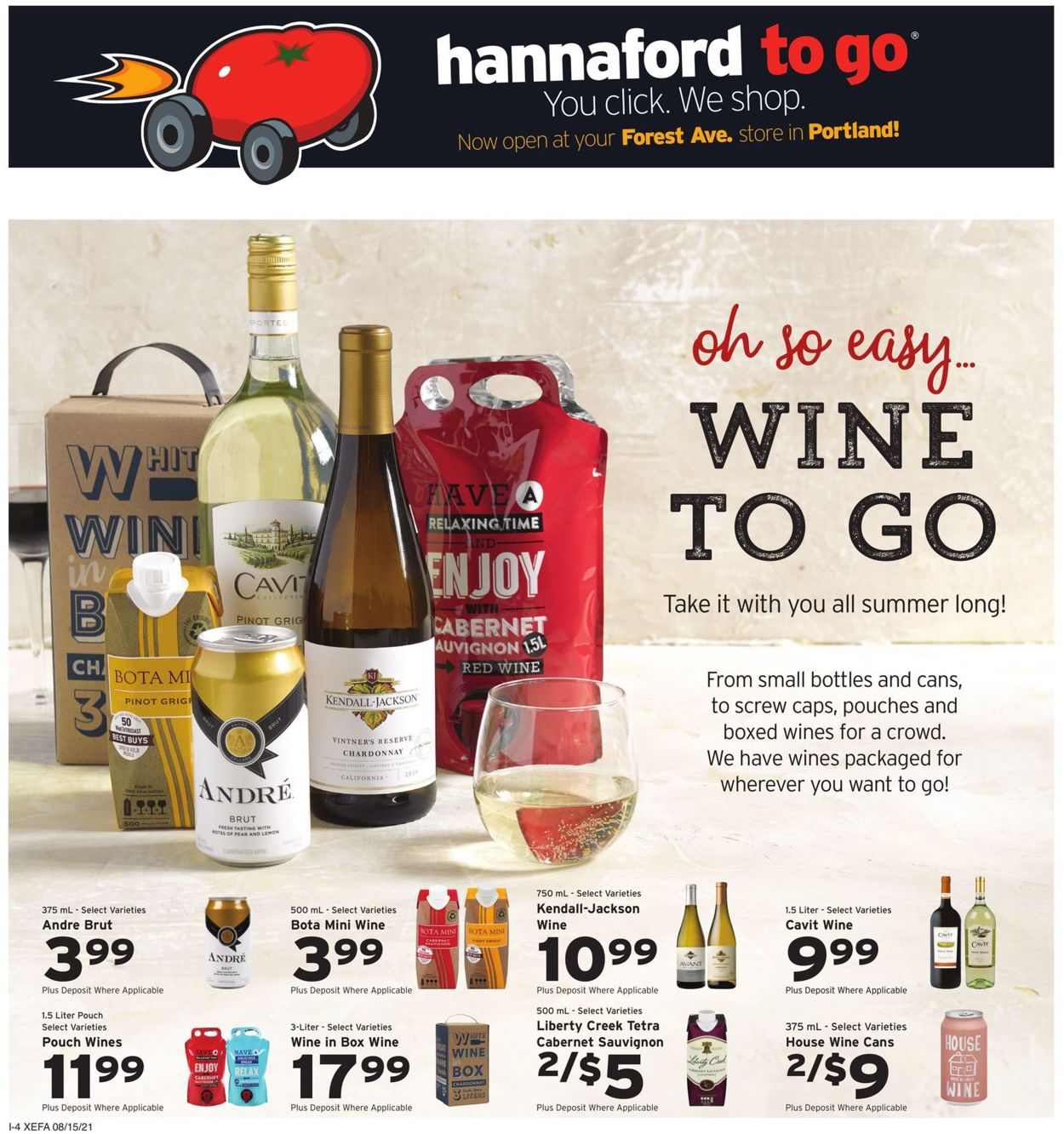 Hannaford Weekly Ad Circular - valid 08/15-08/21/2021 (Page 14)