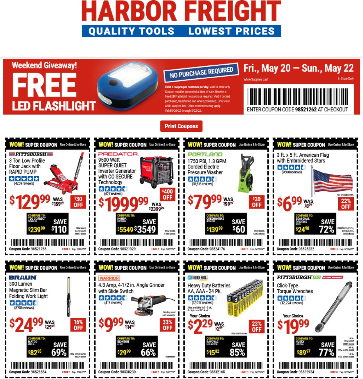 Harbor Freight Weekly Ad Circular - valid 05/09-05/22/2022