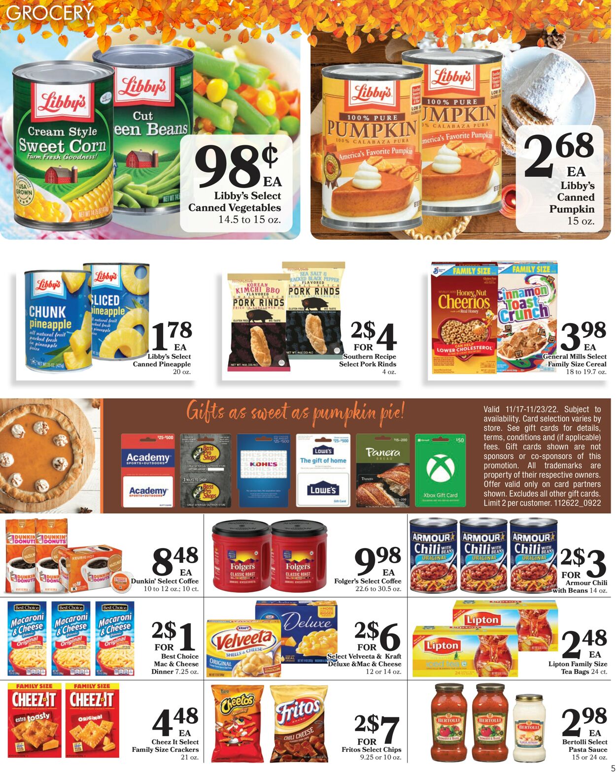 Harps Foods Weekly Ad Circular - valid 11/16-11/23/2022 (Page 5)