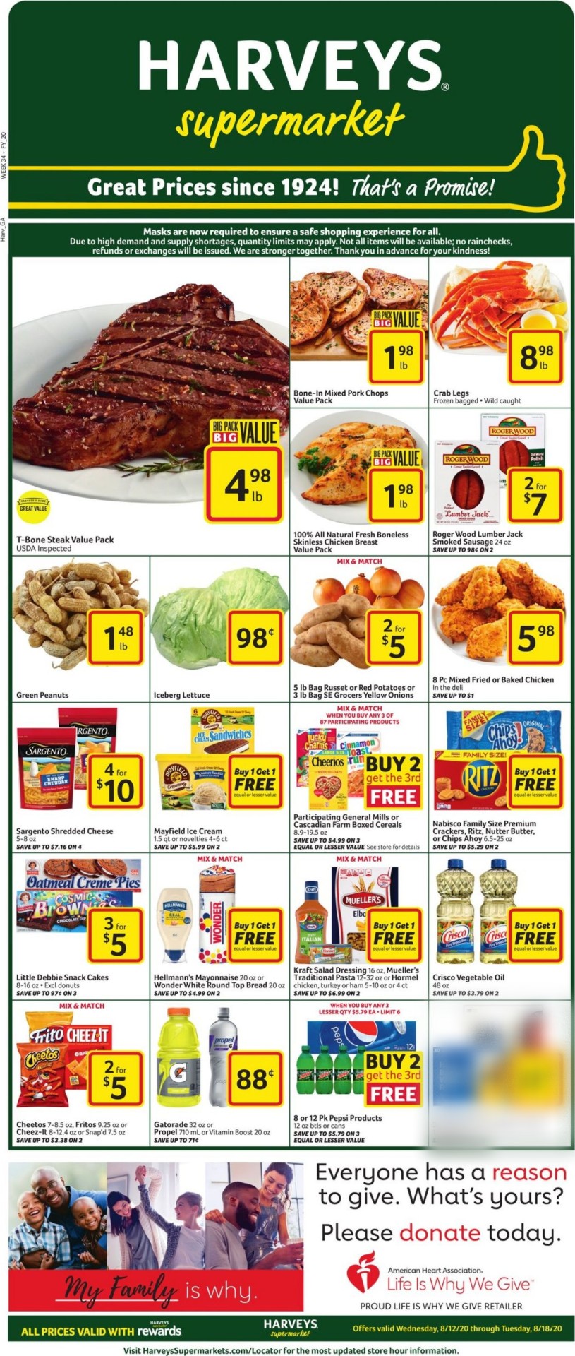 Harveys Supermarket Weekly Ad Circular - valid 08/12-08/18/2020