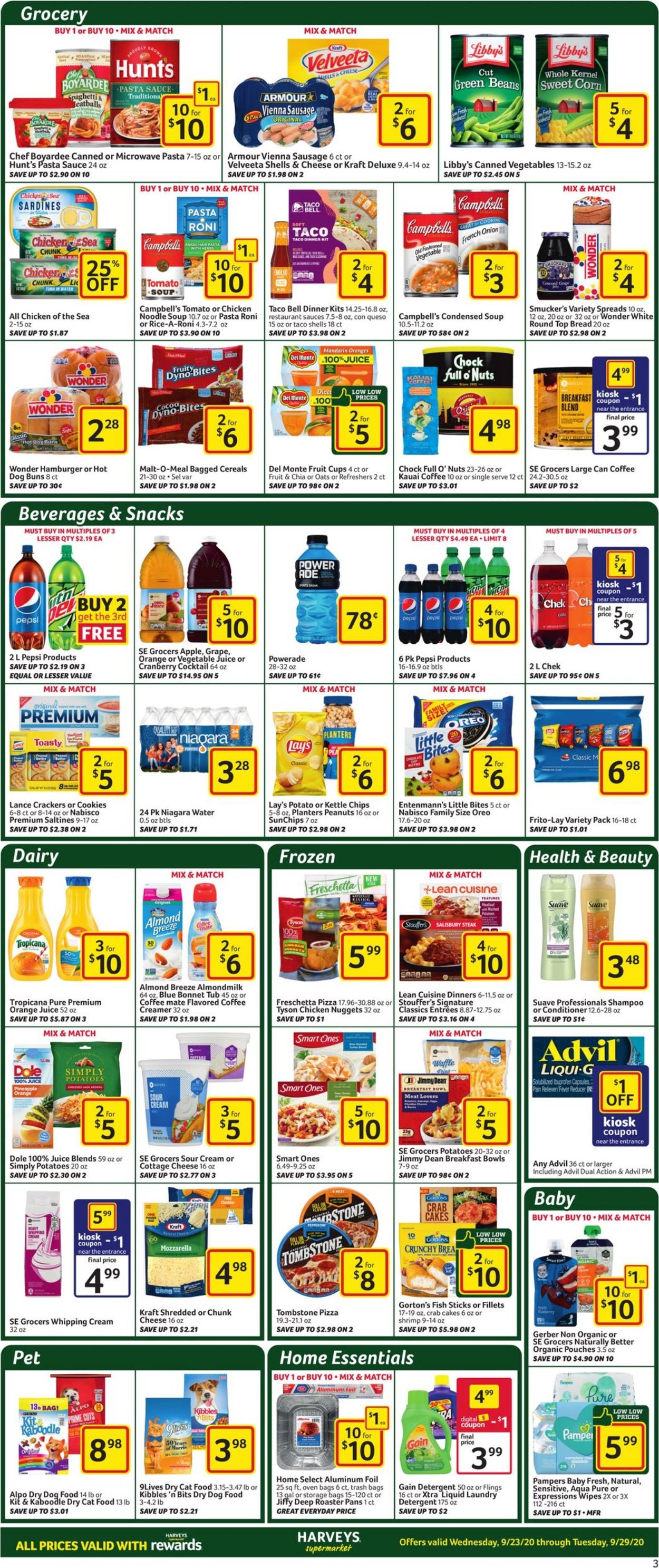 Harveys Supermarket Weekly Ad Circular - valid 09/23-09/29/2020 (Page 4)
