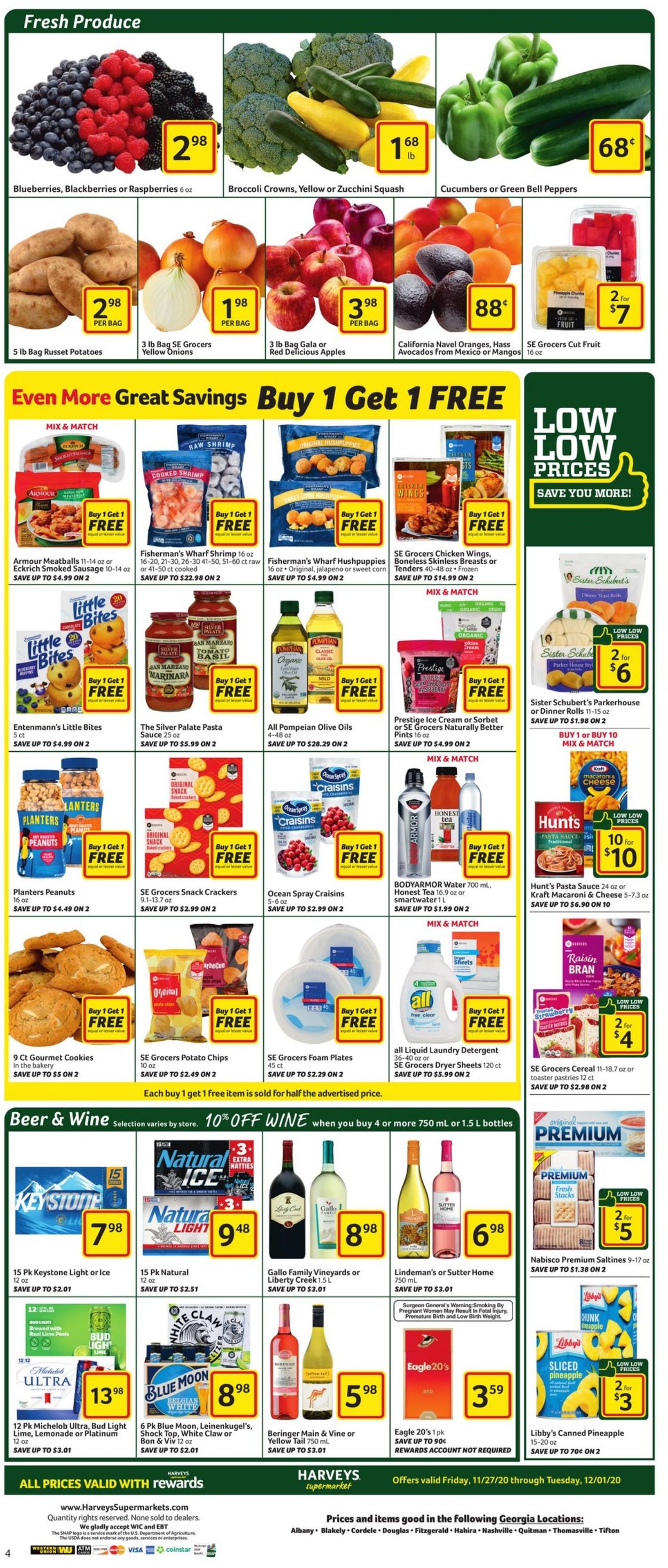 Harveys Supermarket Black Friday 2020 Weekly Ad Circular - valid 11/27-12/01/2020 (Page 5)