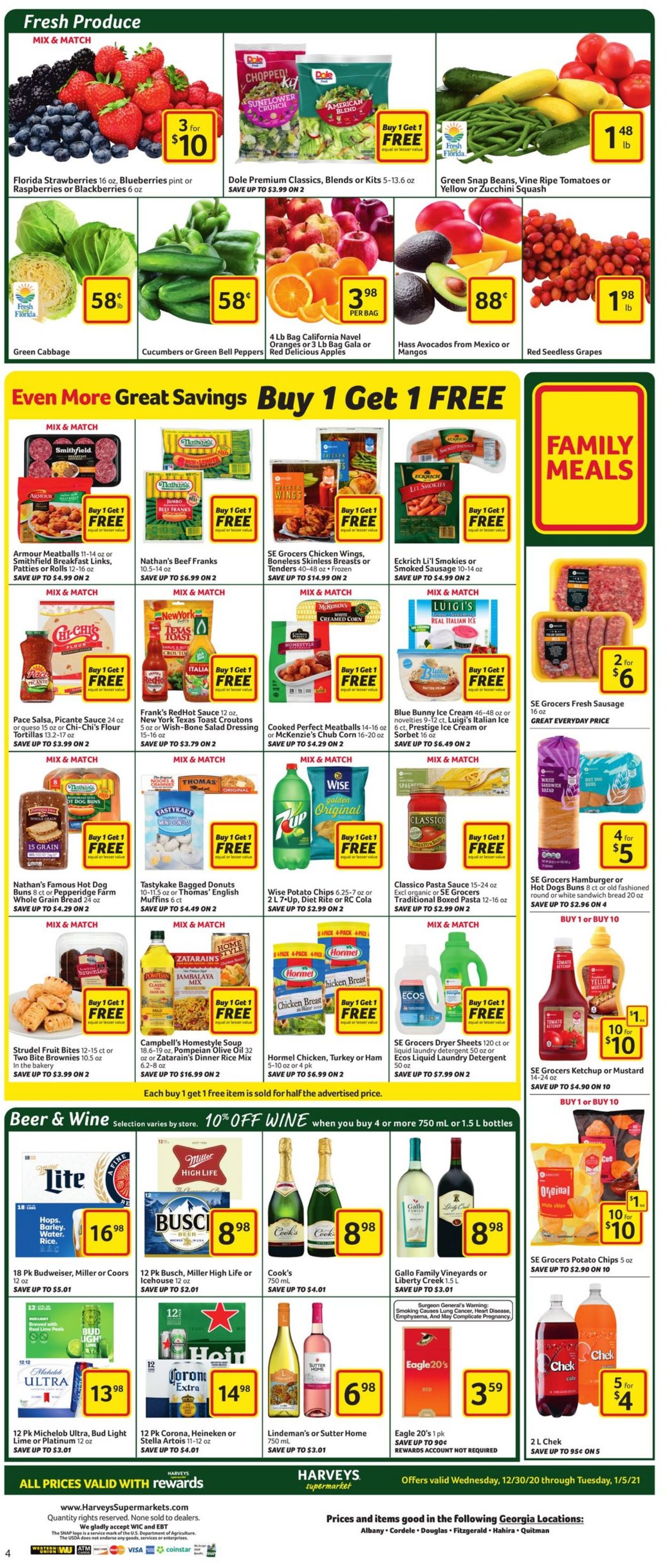 Harveys Supermarket Weekly Ad Circular - valid 12/30-01/05/2021 (Page 5)