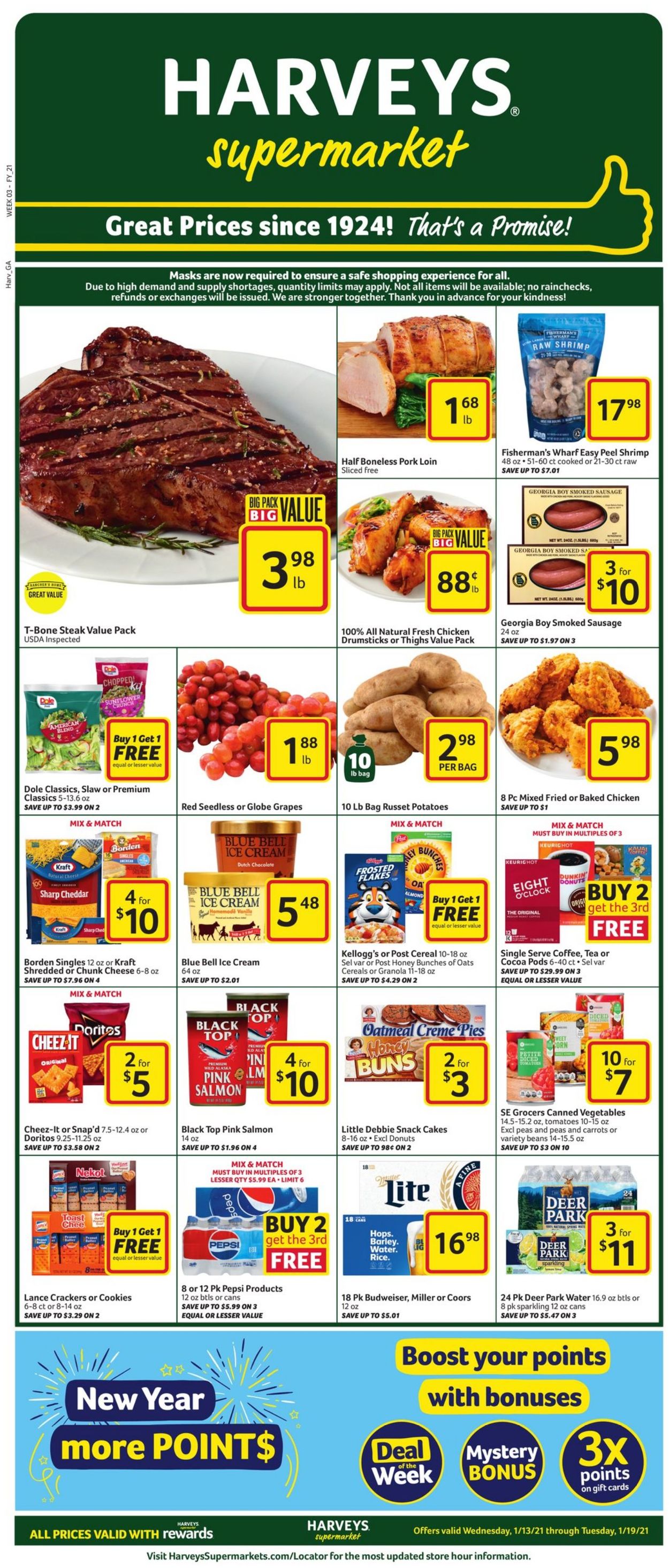 Harveys Supermarket Weekly Ad Circular - valid 01/13-01/19/2021
