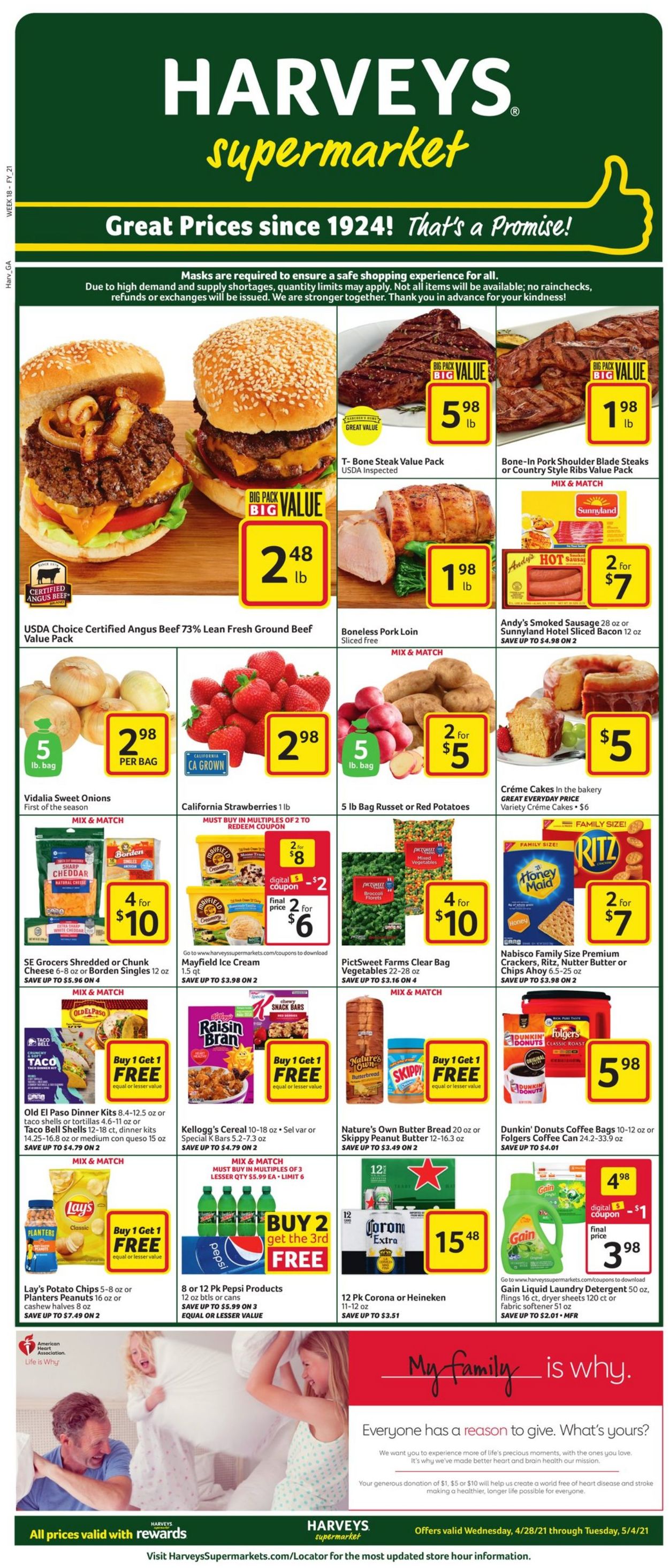 Harveys Supermarket Weekly Ad Circular - valid 04/28-05/04/2021