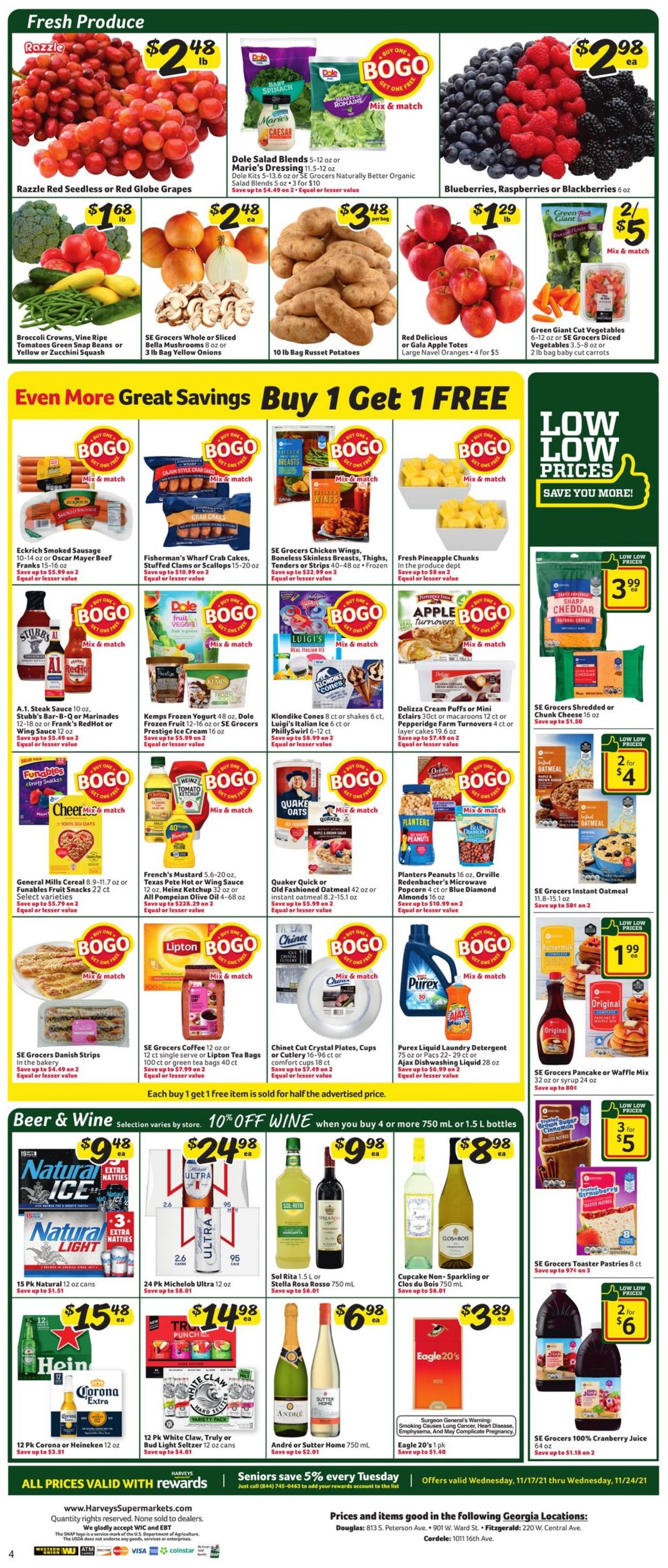 Harveys Supermarket THANKSGIVING 2021 Weekly Ad Circular - valid 11/17-11/24/2021 (Page 7)