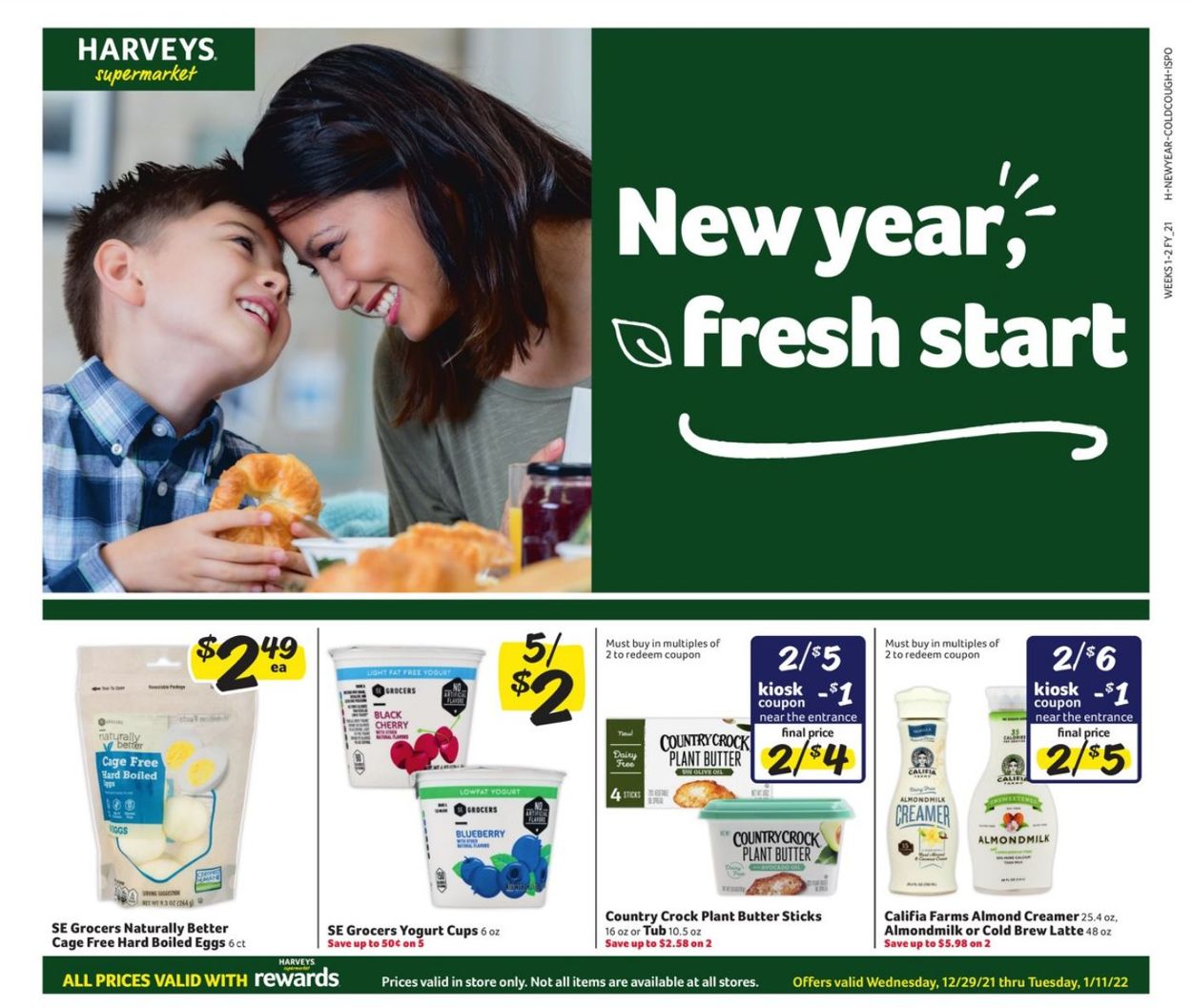 Harveys Supermarket Weekly Ad Circular - valid 12/29-01/11/2022